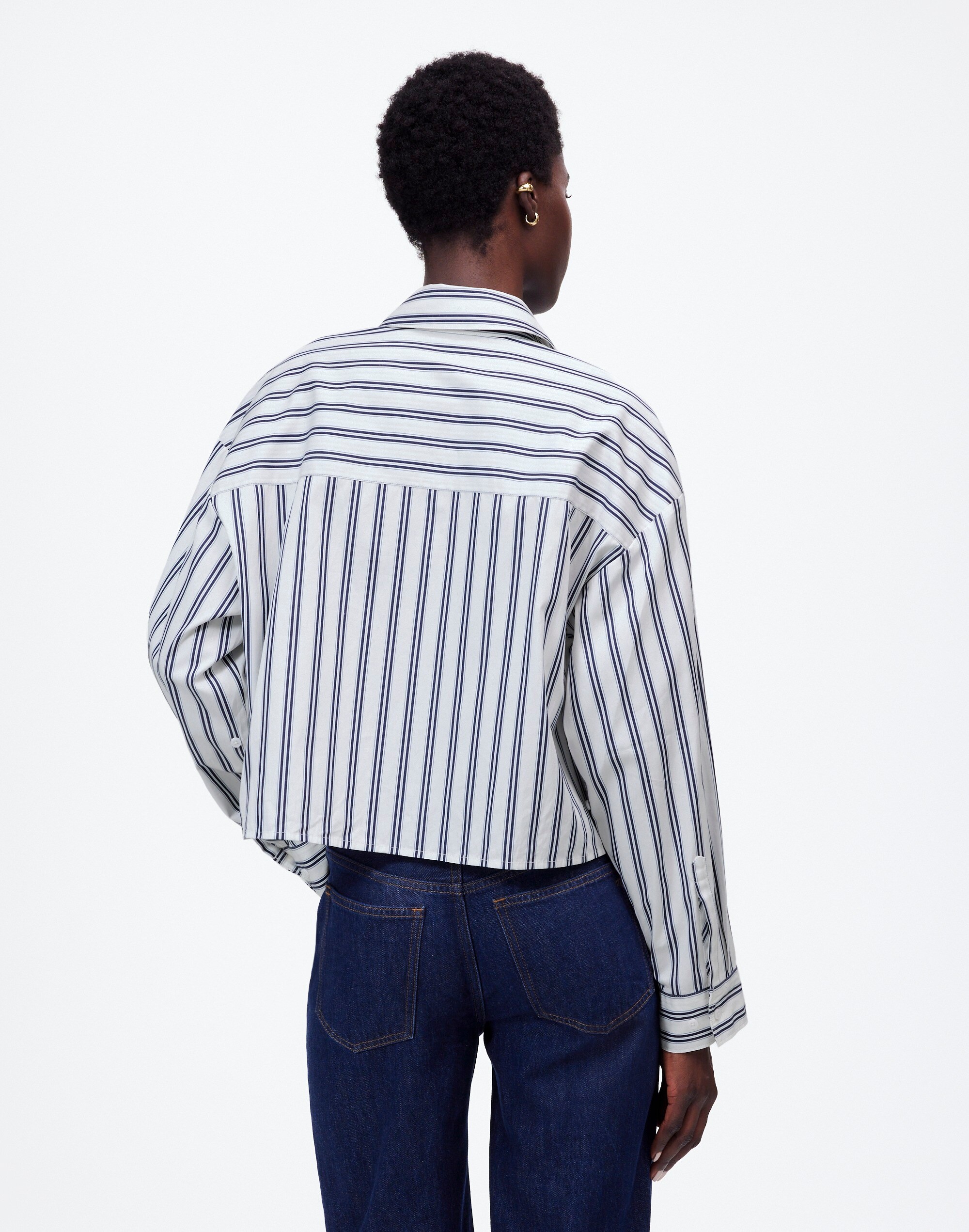 Straight-Hem Shirt in Poplin