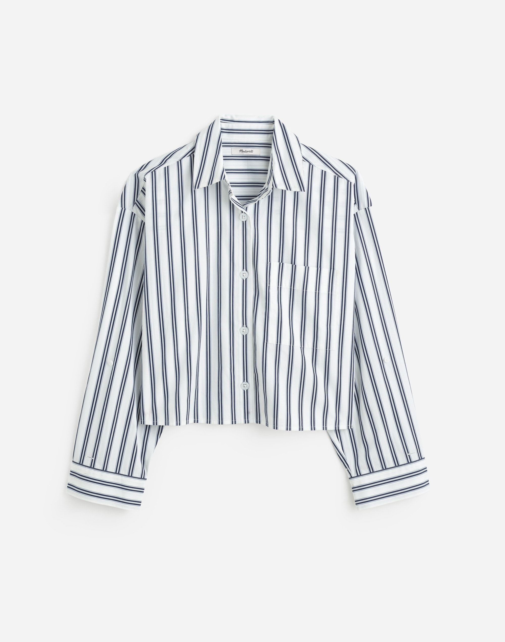 Straight-Hem Shirt in Poplin