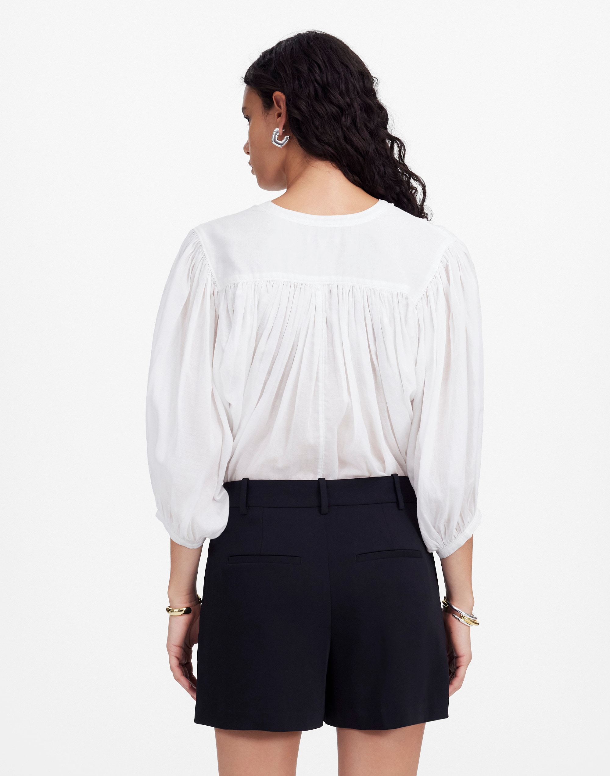 Easy Pleated Trouser Shorts in Crepe