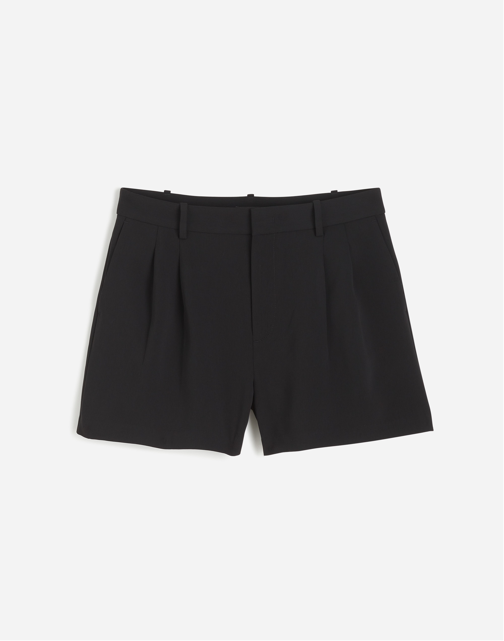 Easy Pleated Trouser Shorts in Crepe