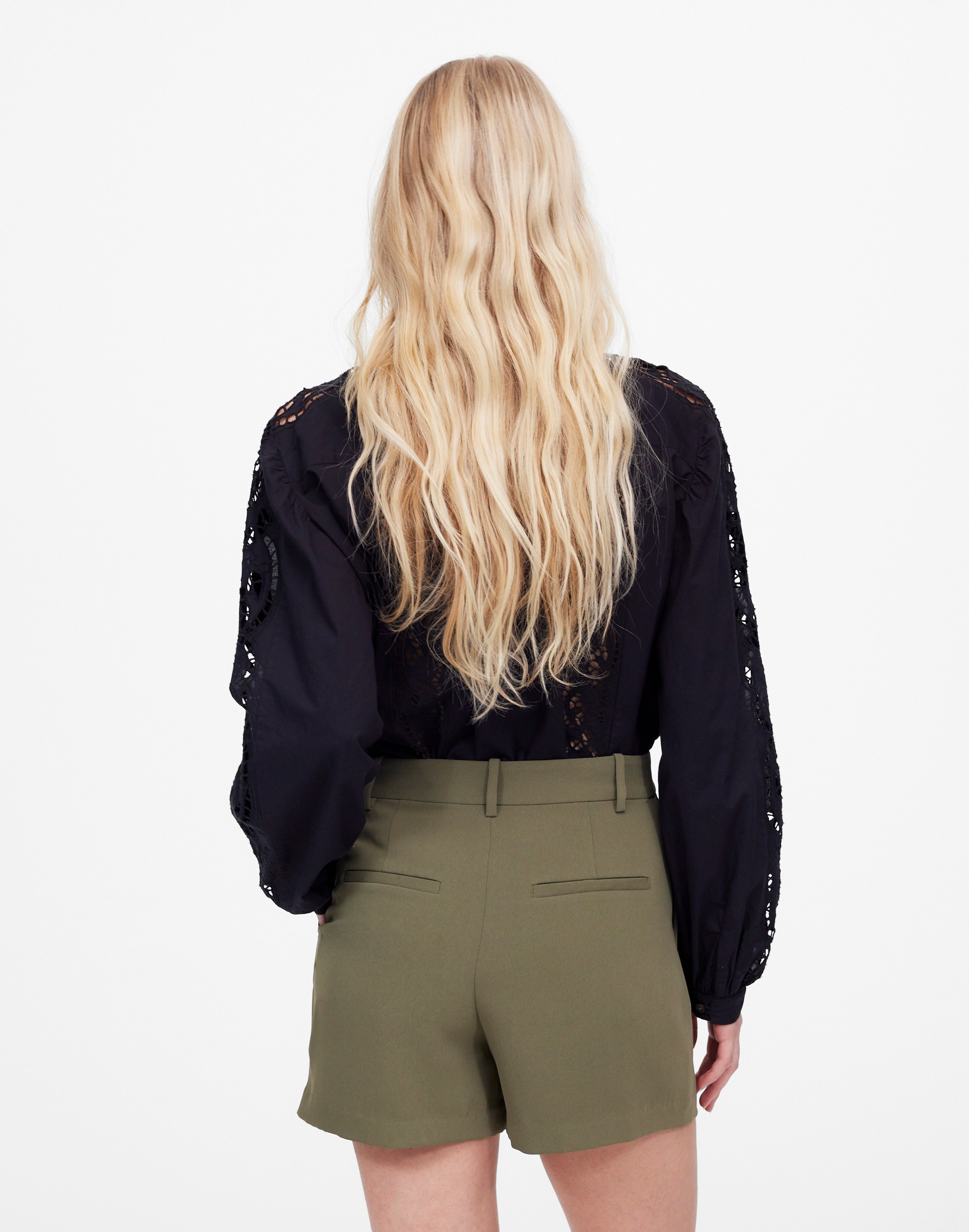 Easy Pleated Trouser Shorts in Crepe