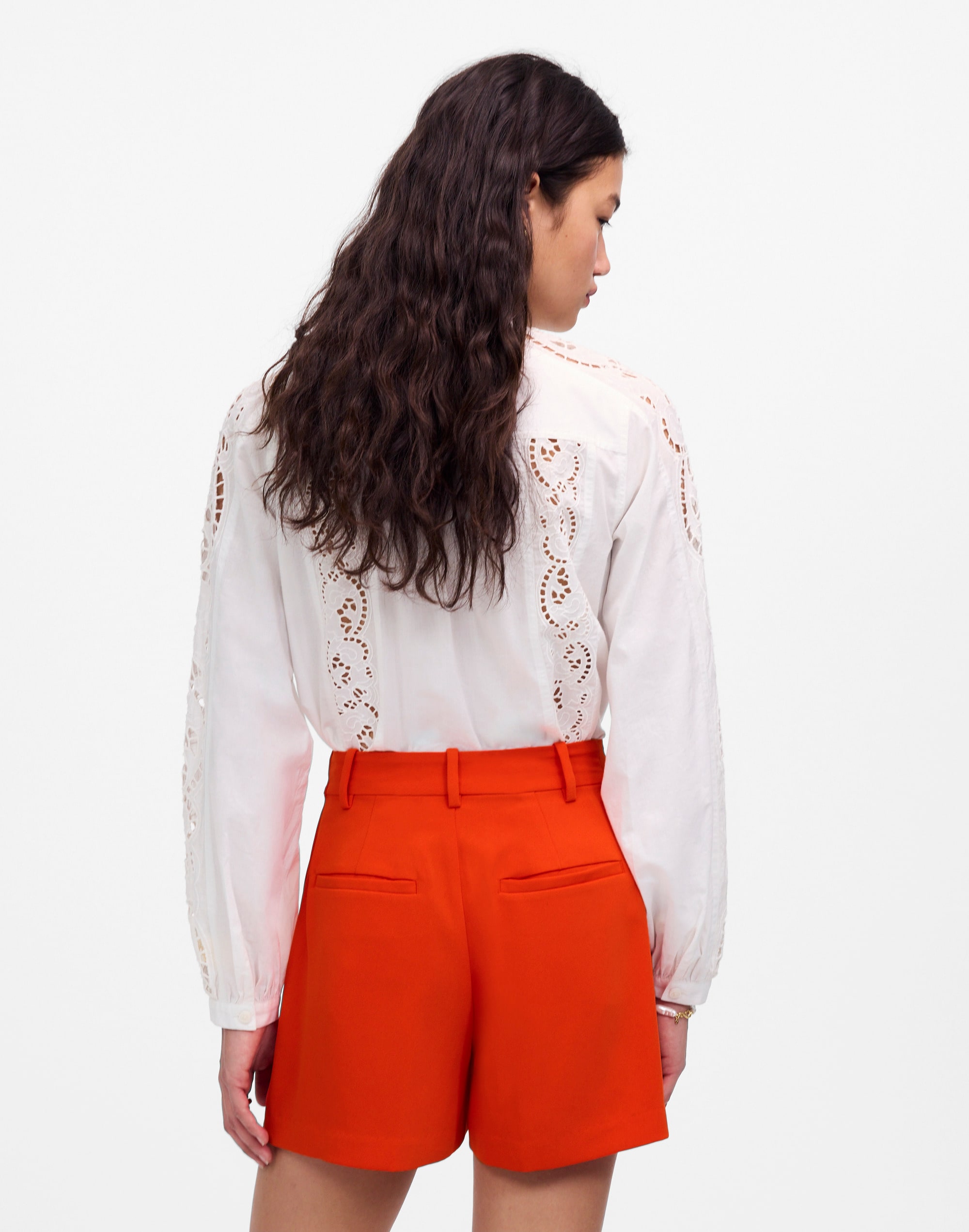 Easy Pleated Trouser Shorts in Crepe