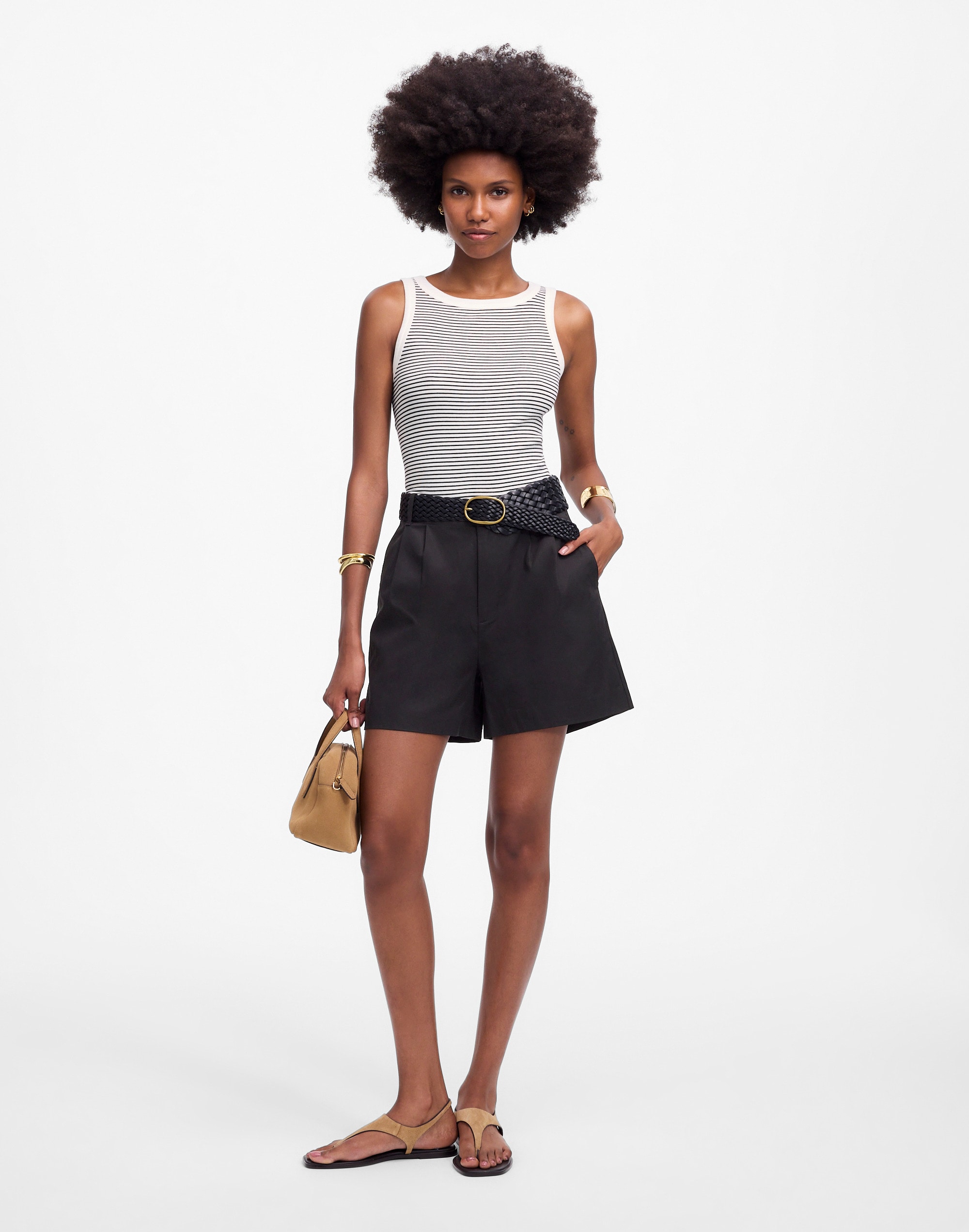 The Drapey Twill Pleated Short