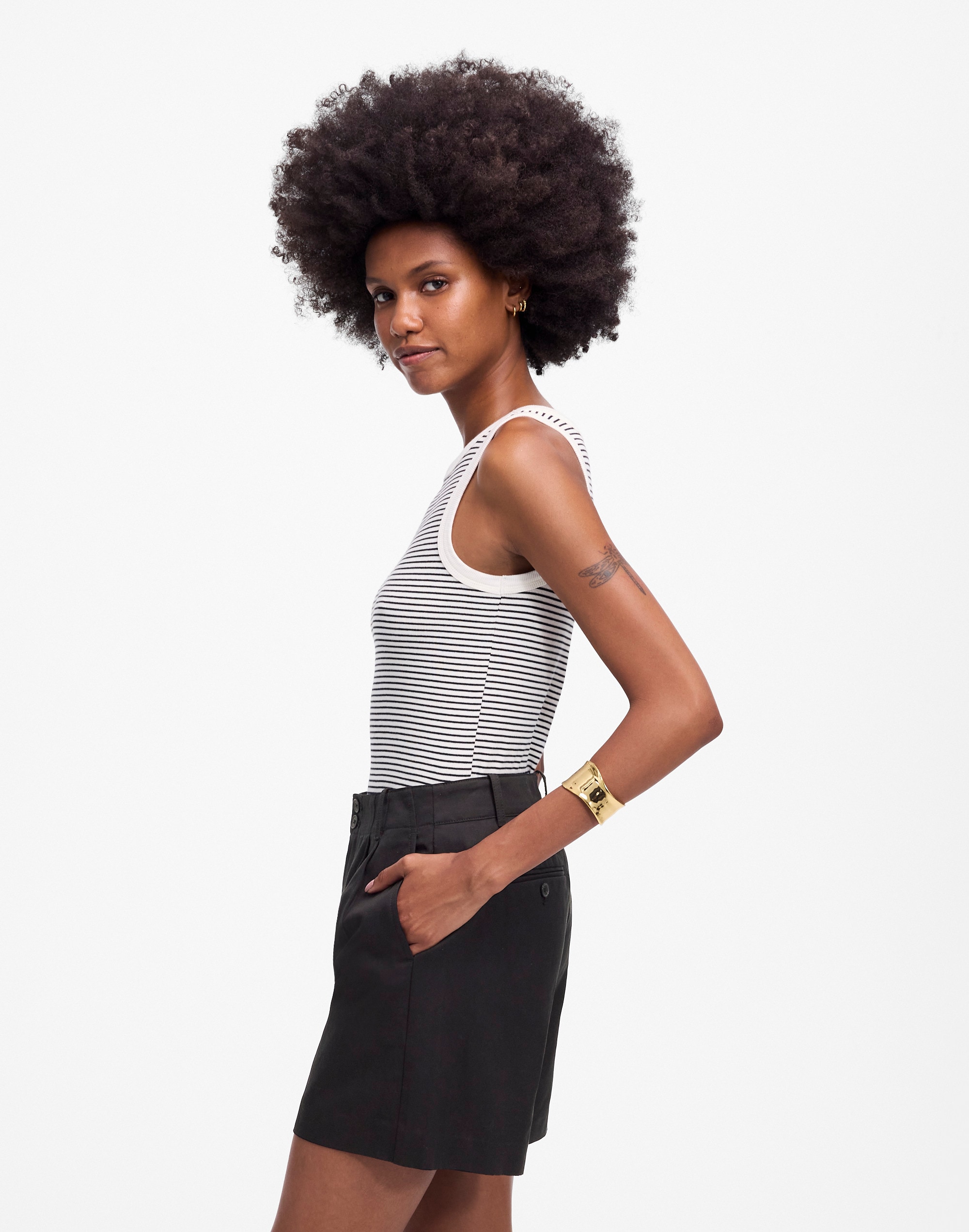 The Drapey Twill Pleated Short