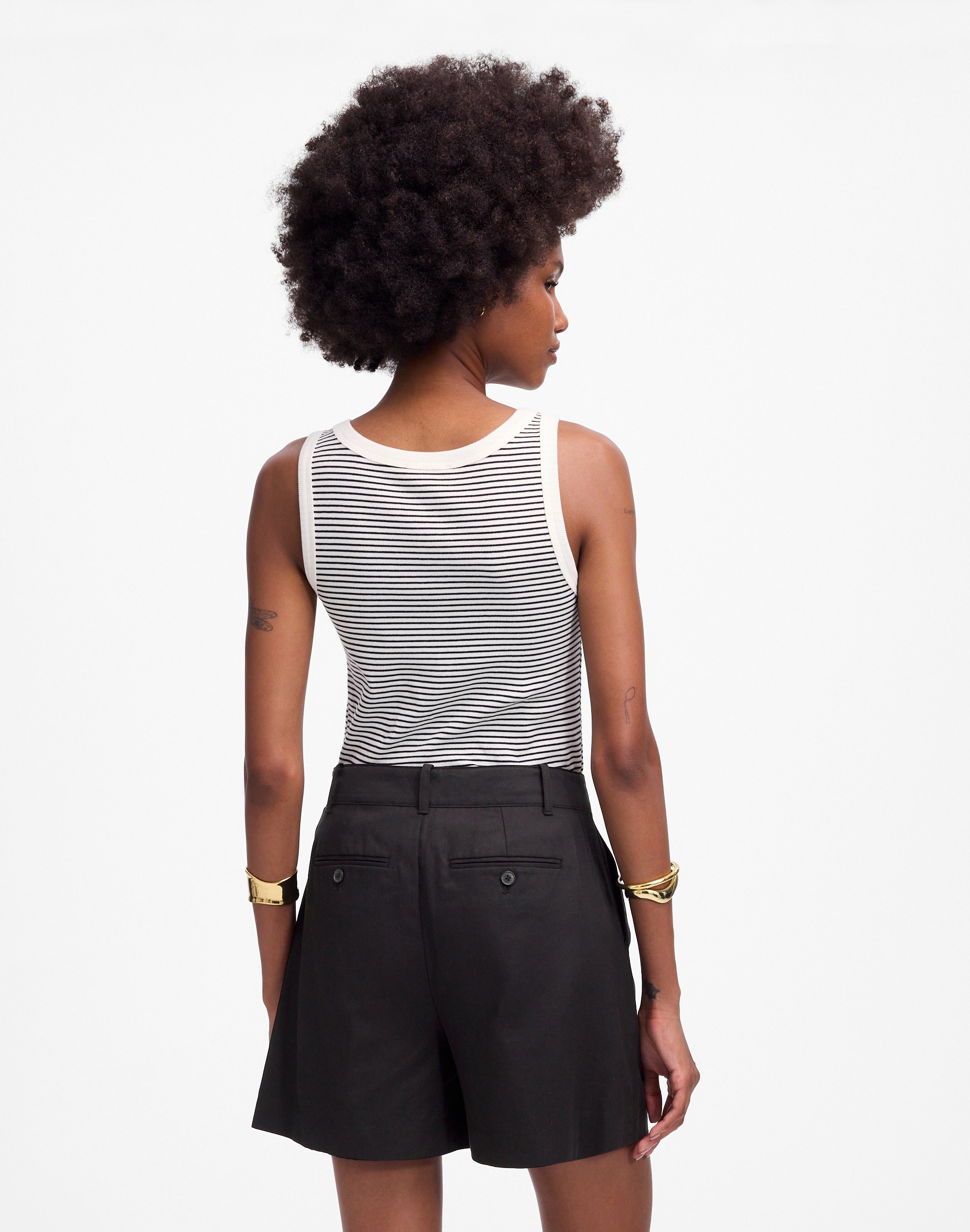 The Drapey Twill Pleated Short