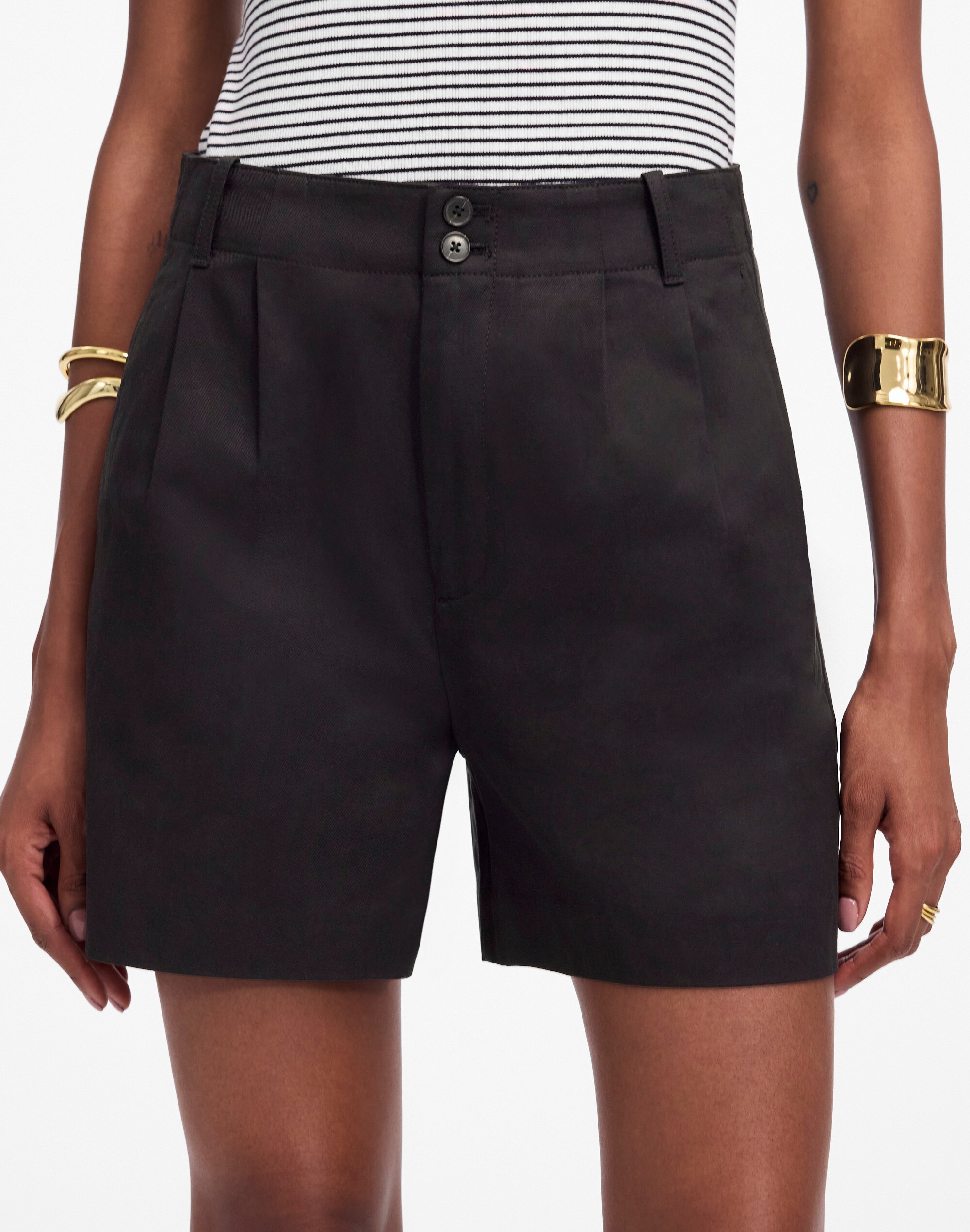 The Drapey Twill Pleated Short