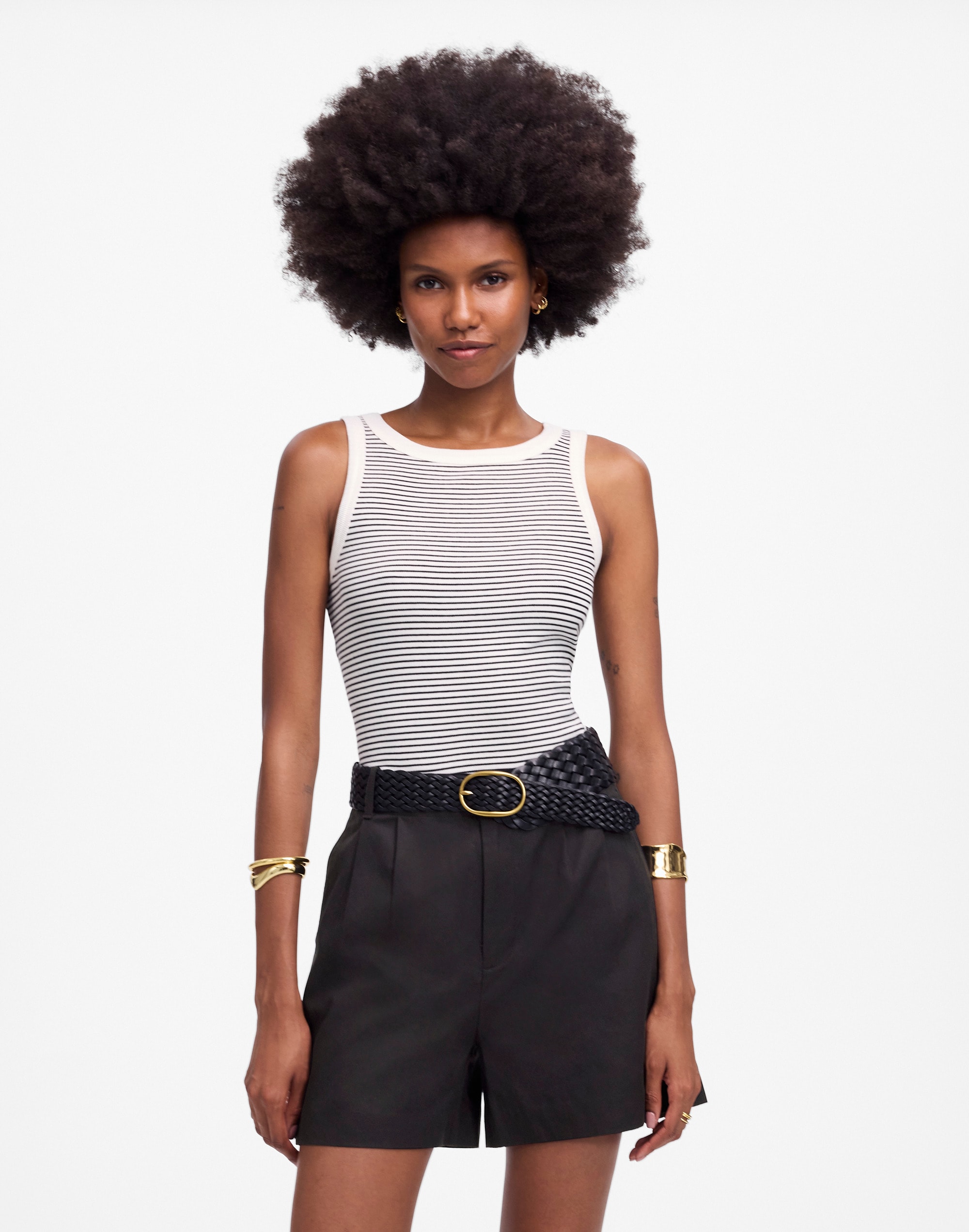 The Drapey Twill Pleated Short