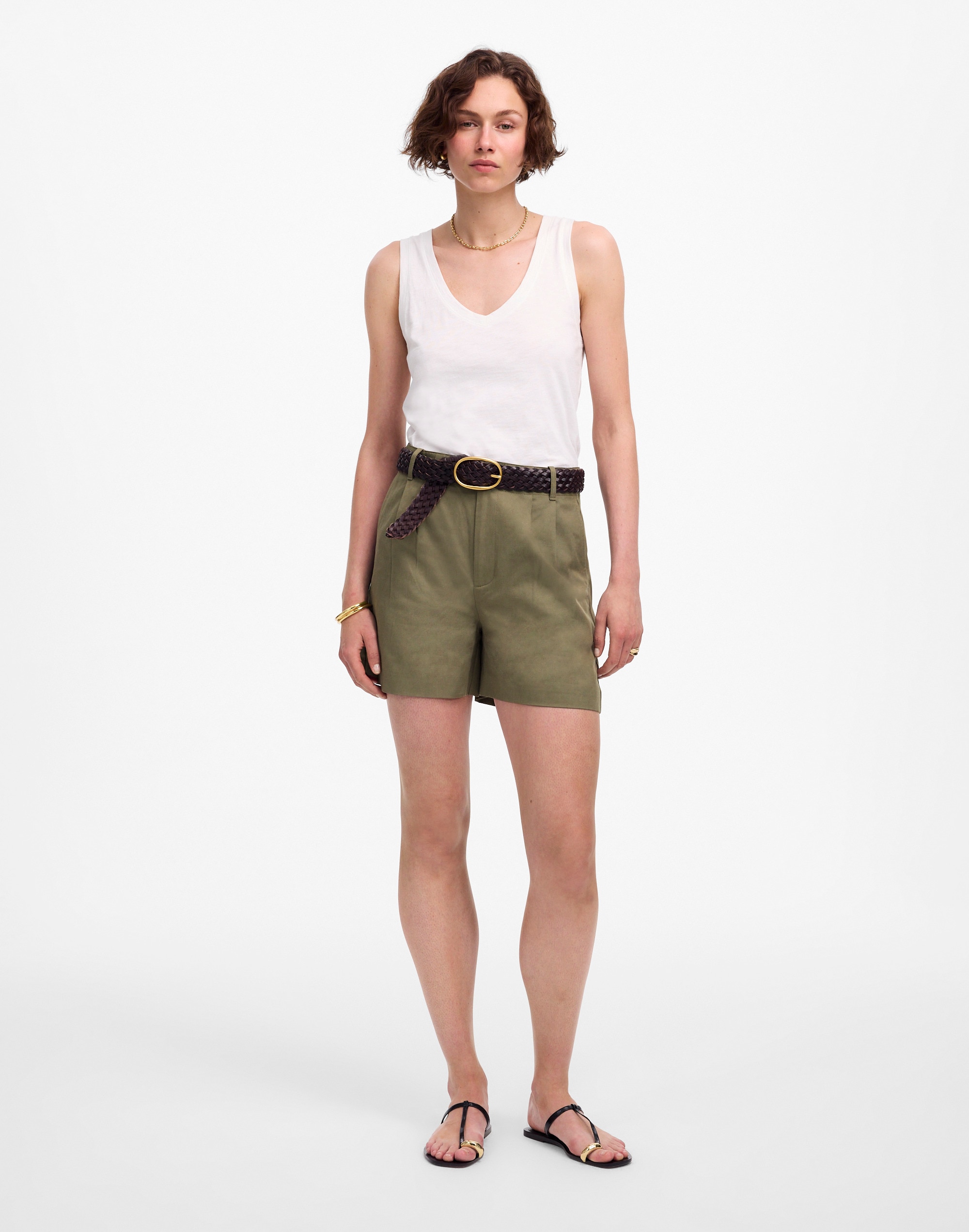 The Drapey Twill Pleated Short