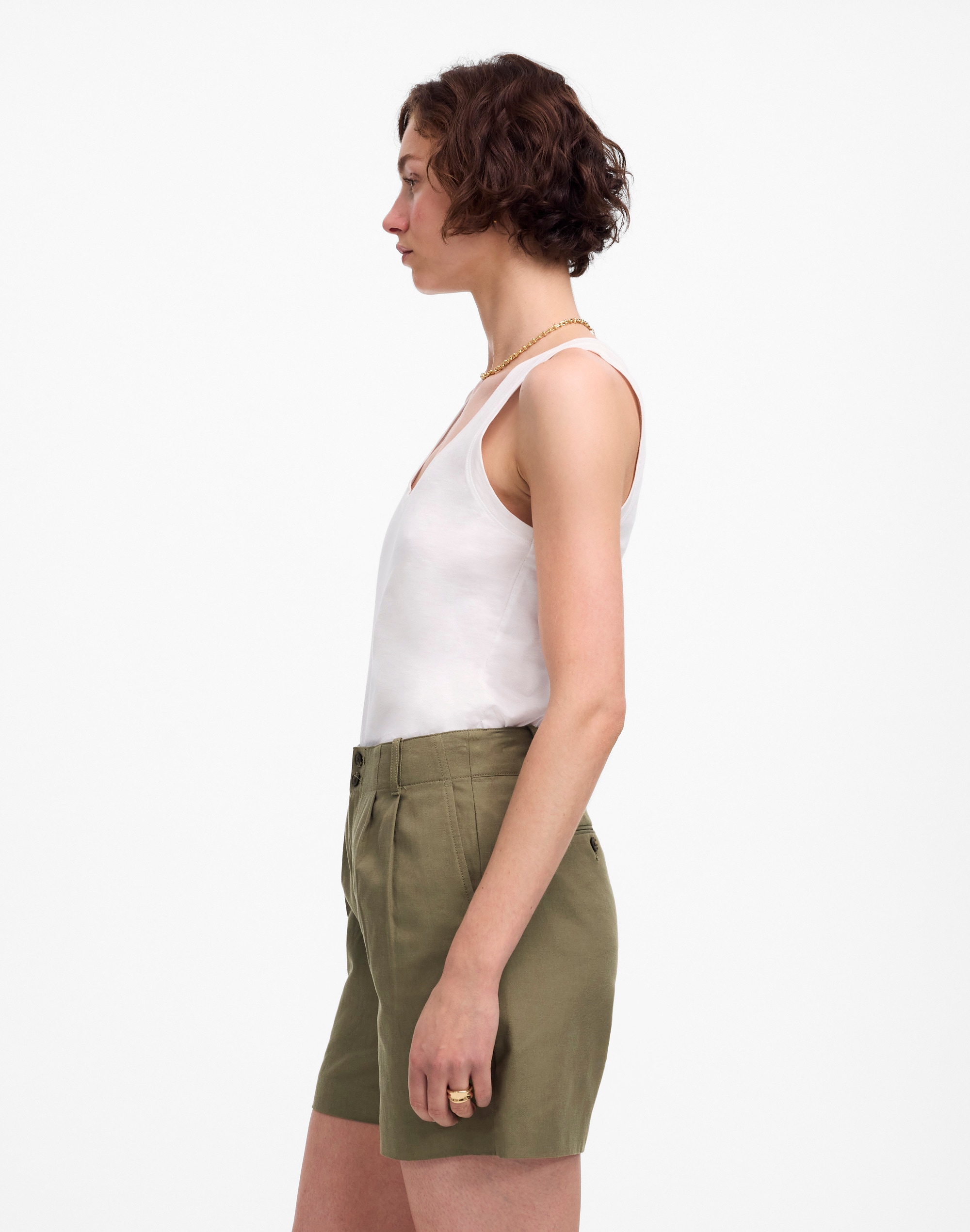 The Drapey Twill Pleated Short