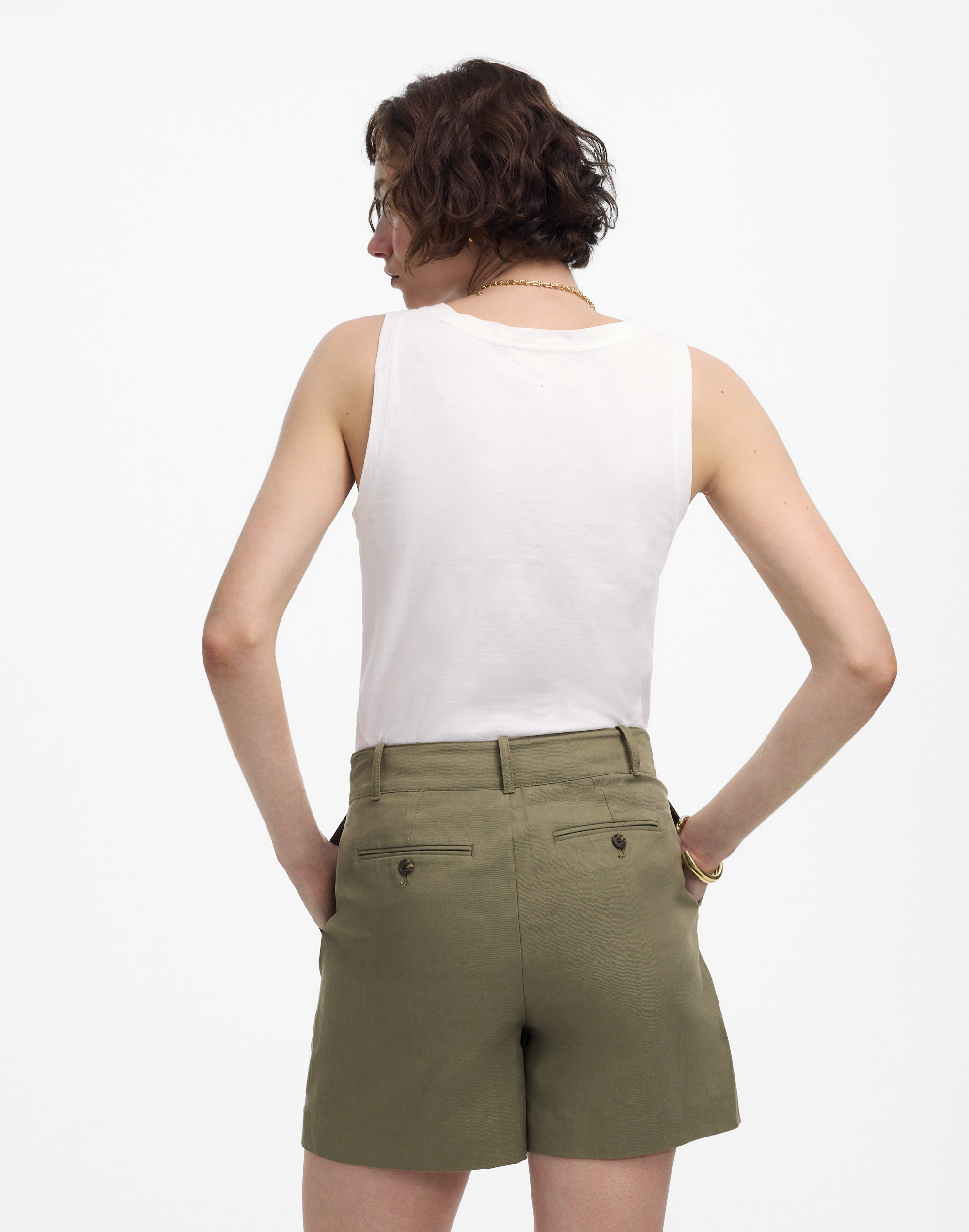 The Drapey Twill Pleated Short