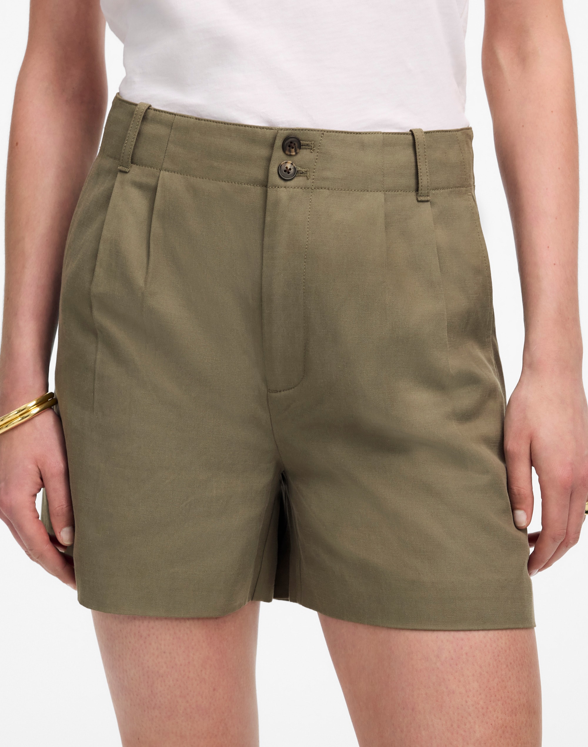 The Drapey Twill Pleated Short