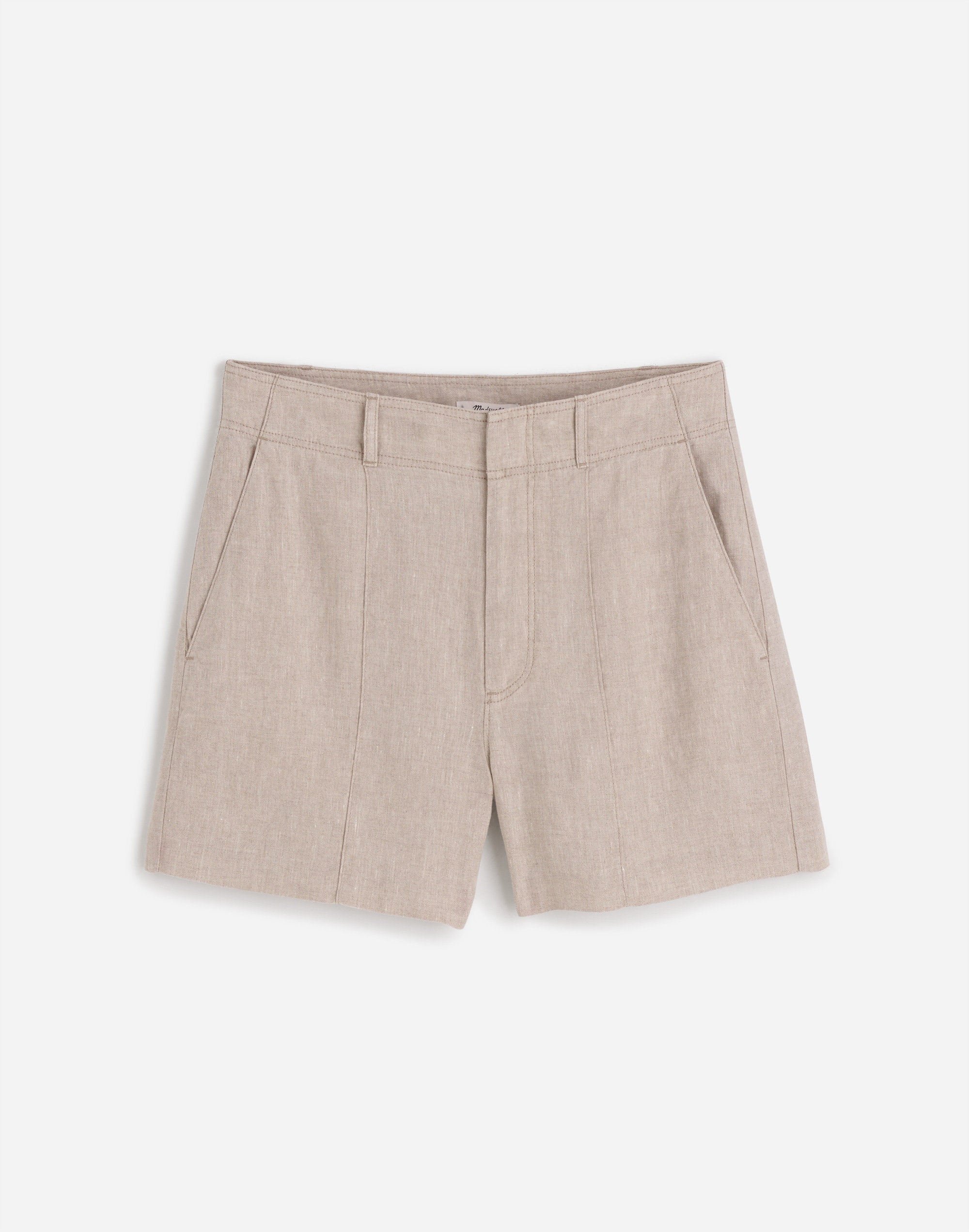 Pintucked Shorts in 100% Linen
