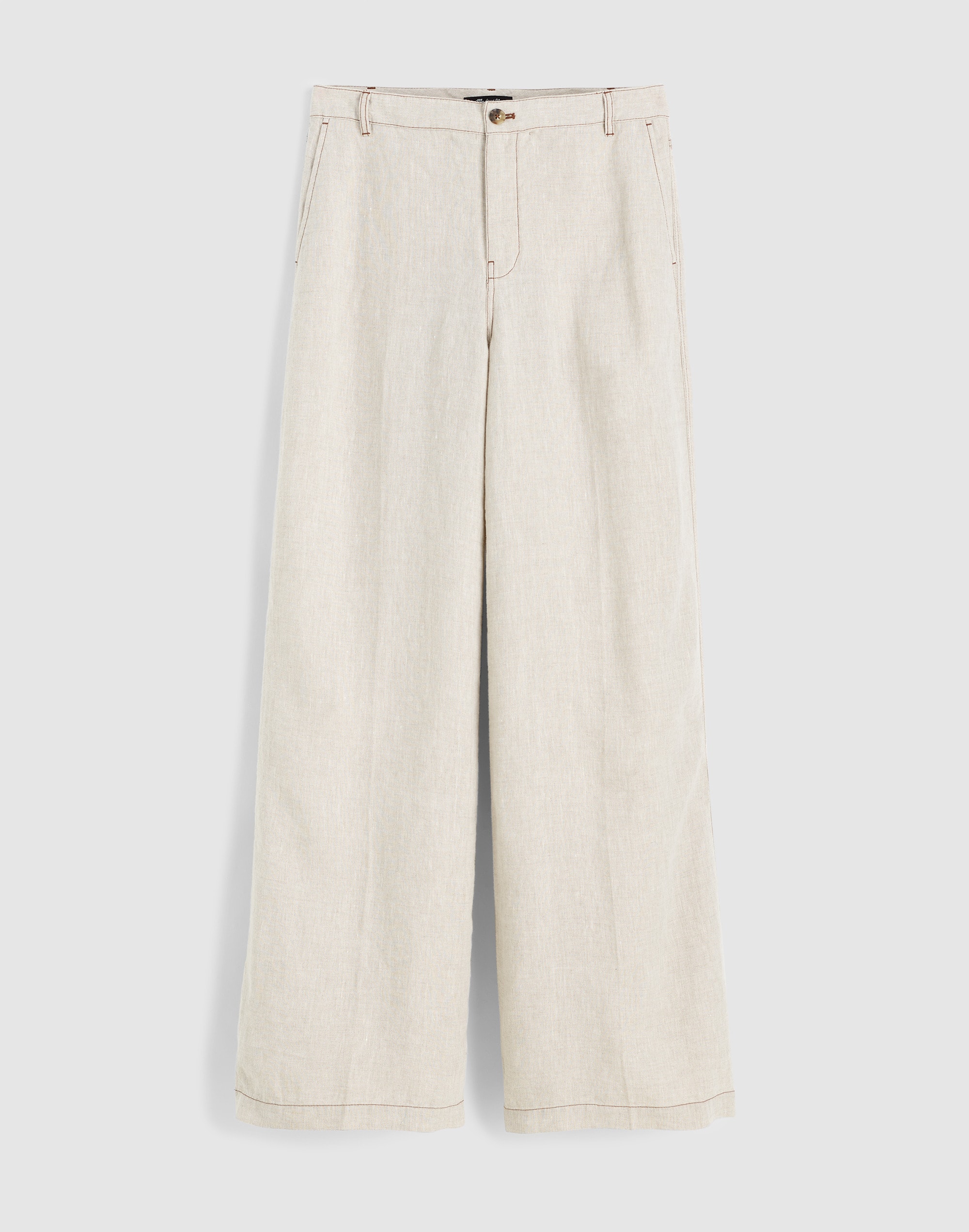 The Zoe Relaxed Wide Pant in 100% Linen