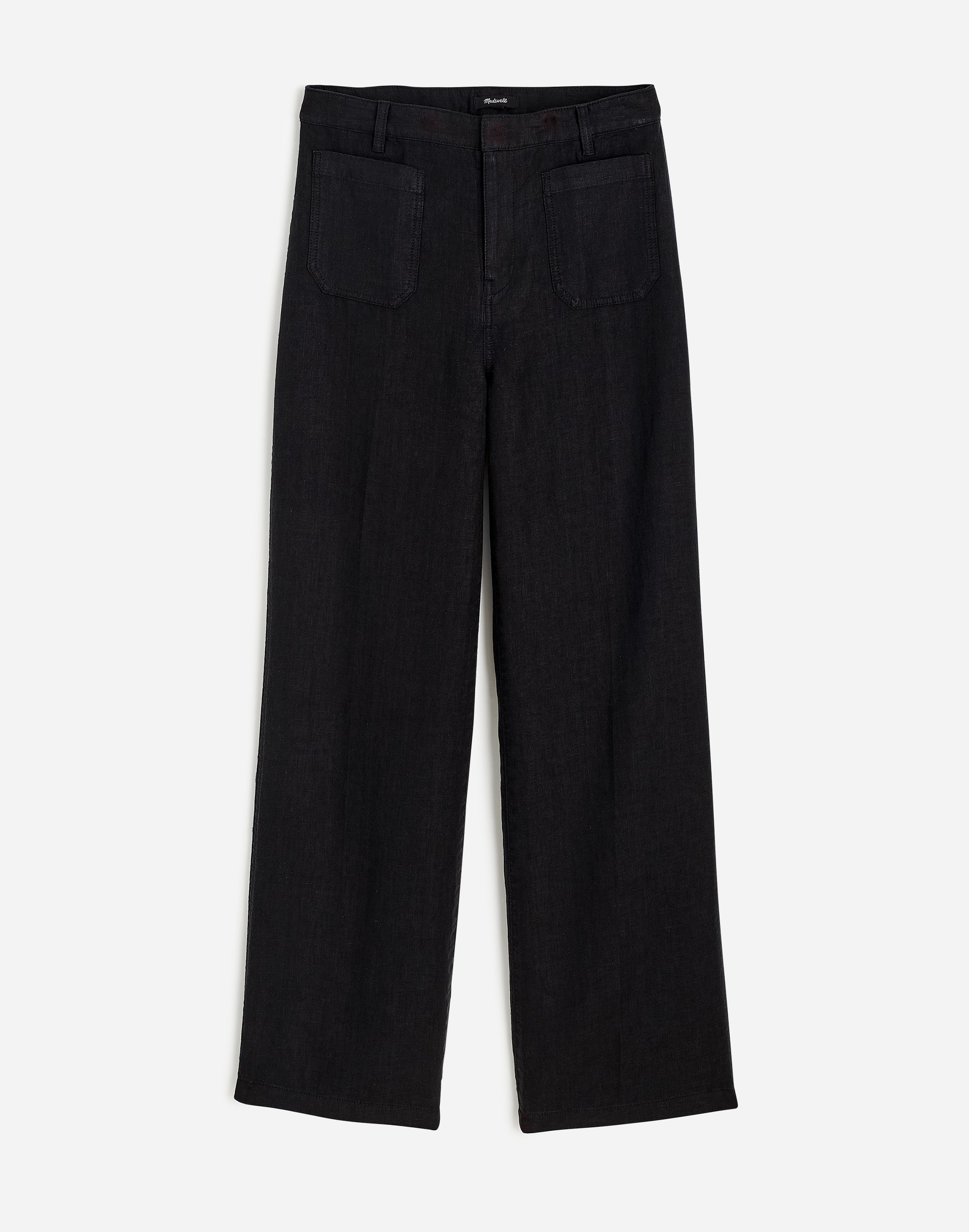 Petite Patch Pocket Flare Pant in 100% Linen