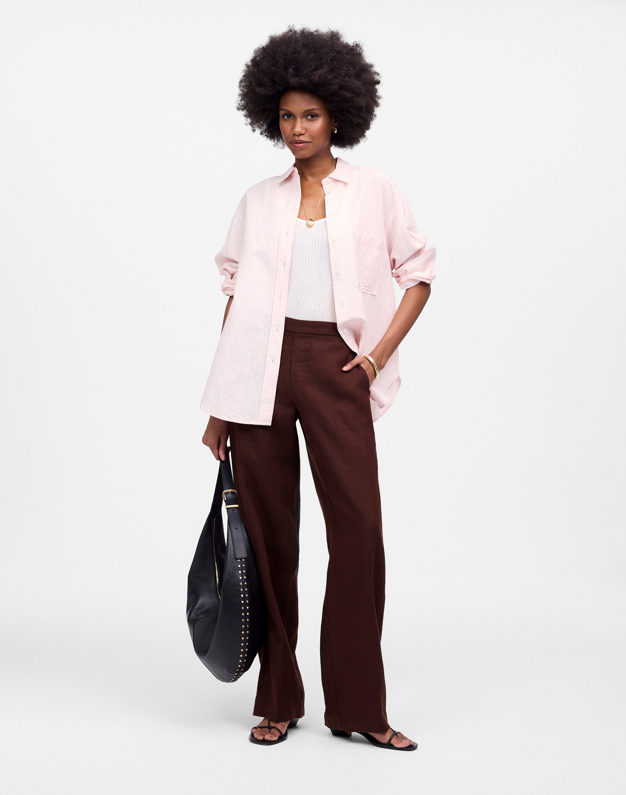 the easy pull-on pant in 100% linen