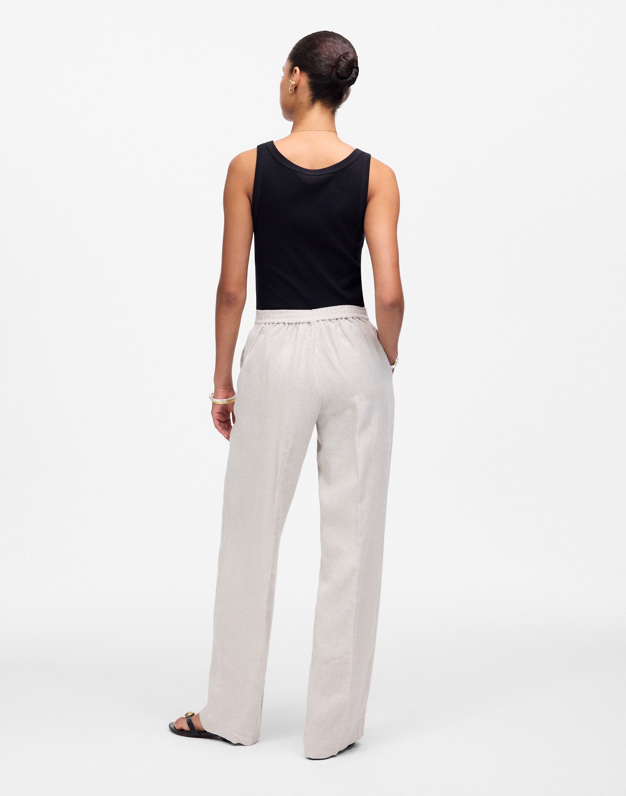 The Petite Easy Pull-On Pant in 100% Linen