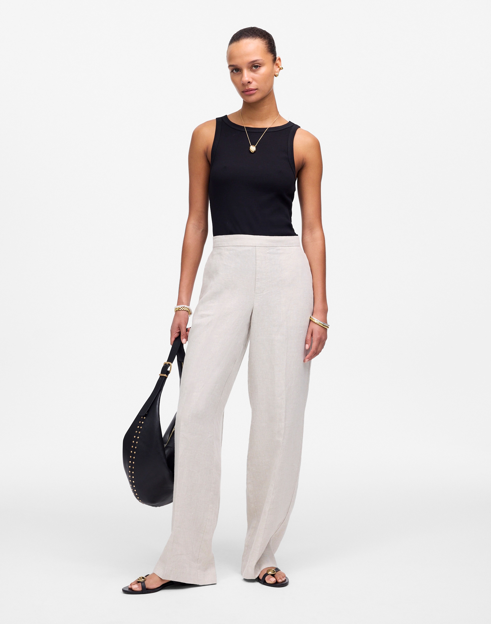 The Petite Easy Pull-On Pant in 100% Linen
