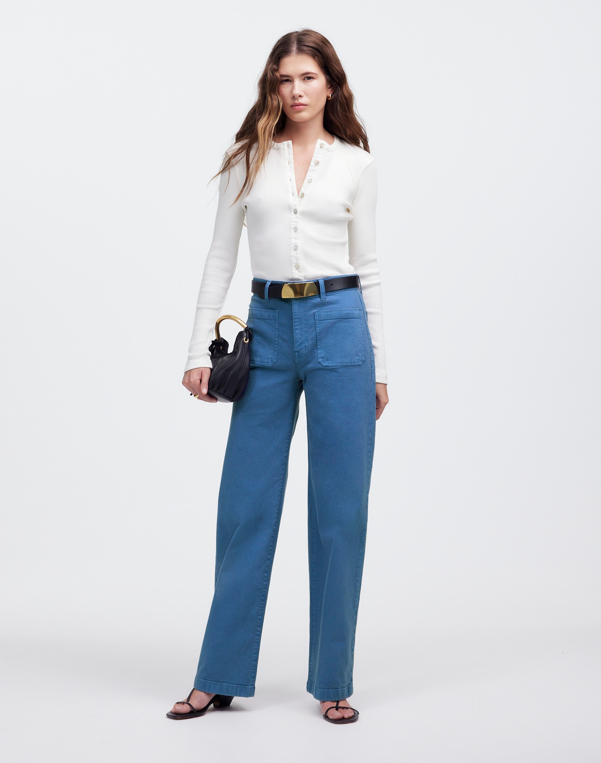 The Emmett Wide-Leg Pant: Patch Pocket Edition