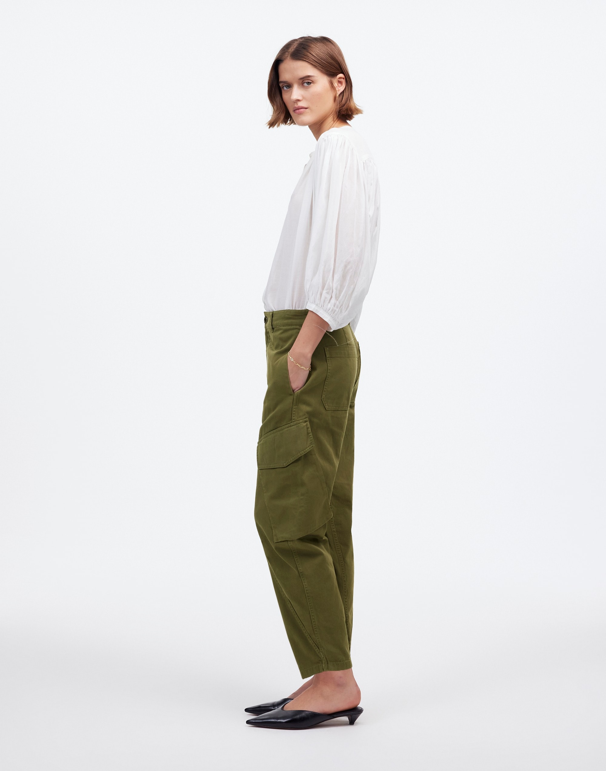 The Barrel-Leg Utility Pant in Garment-Dyed Twill