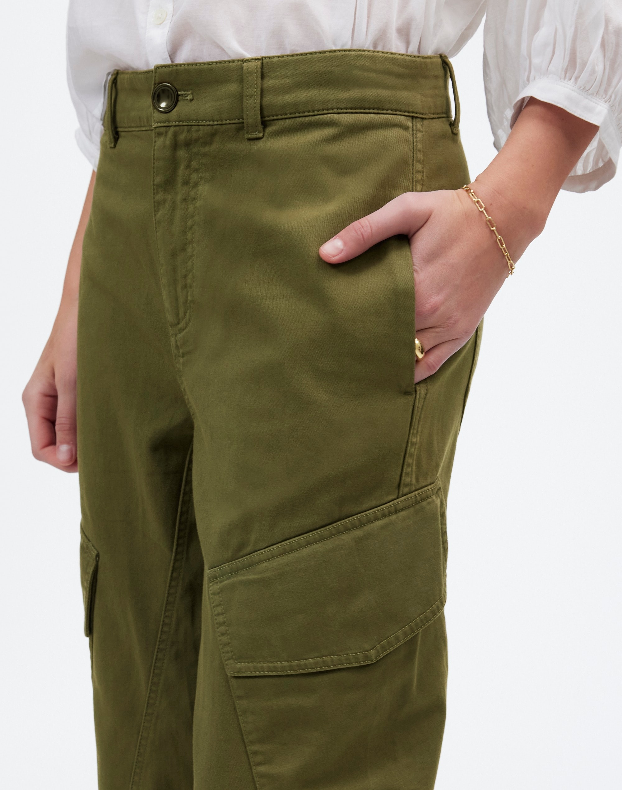 The Barrel-Leg Utility Pant in Garment-Dyed Twill