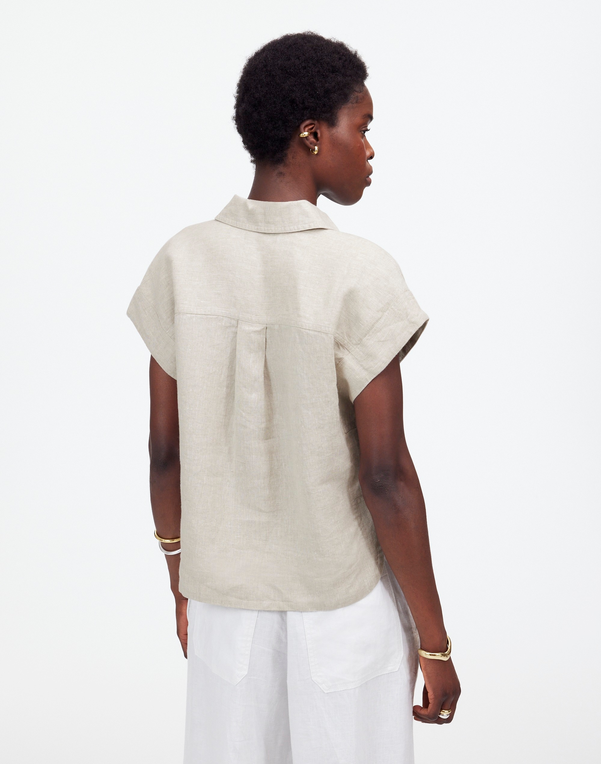 Boxy Cargo-Pocket Button-Up Shirt