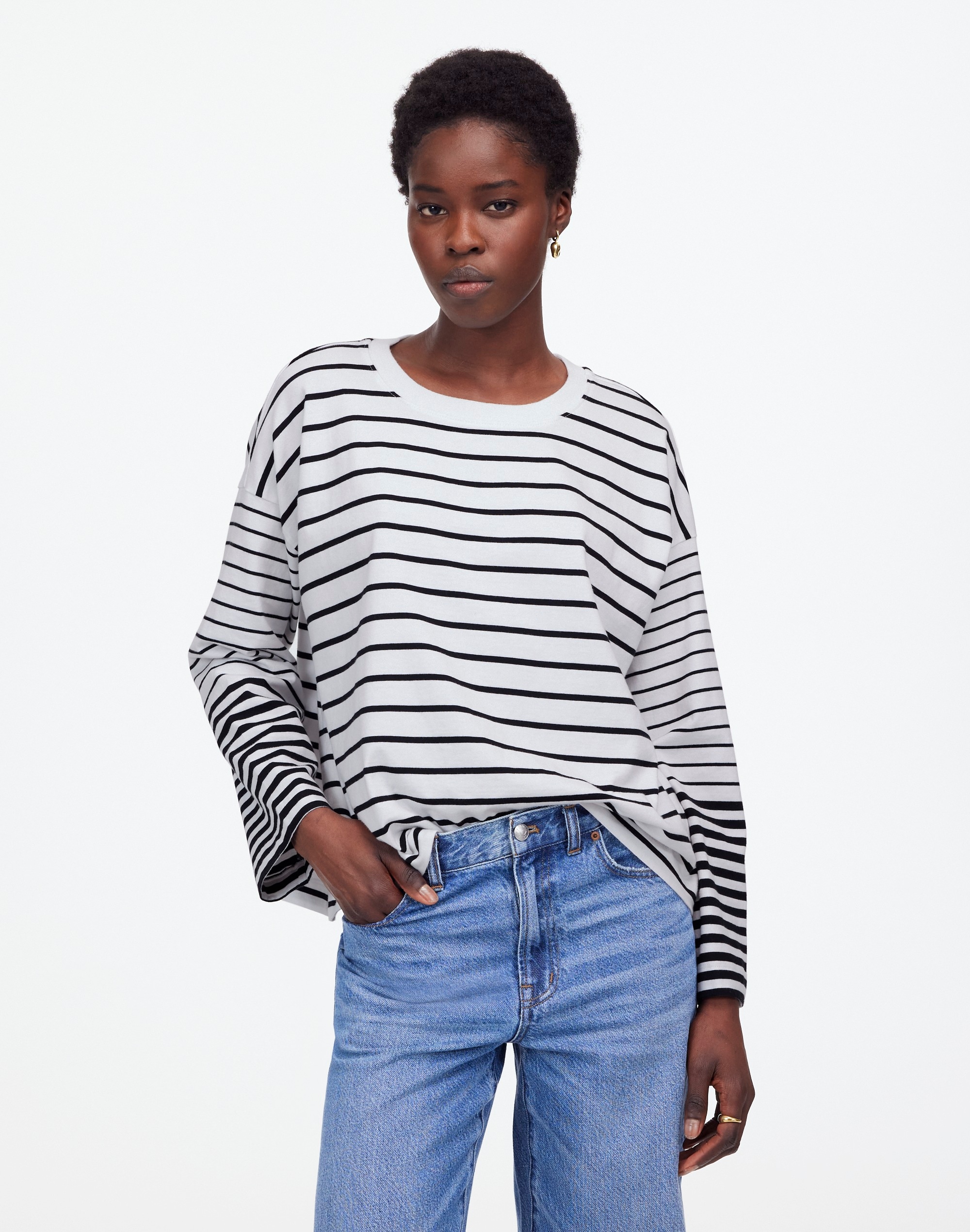 Easy Crewneck Long-Sleeve Tee