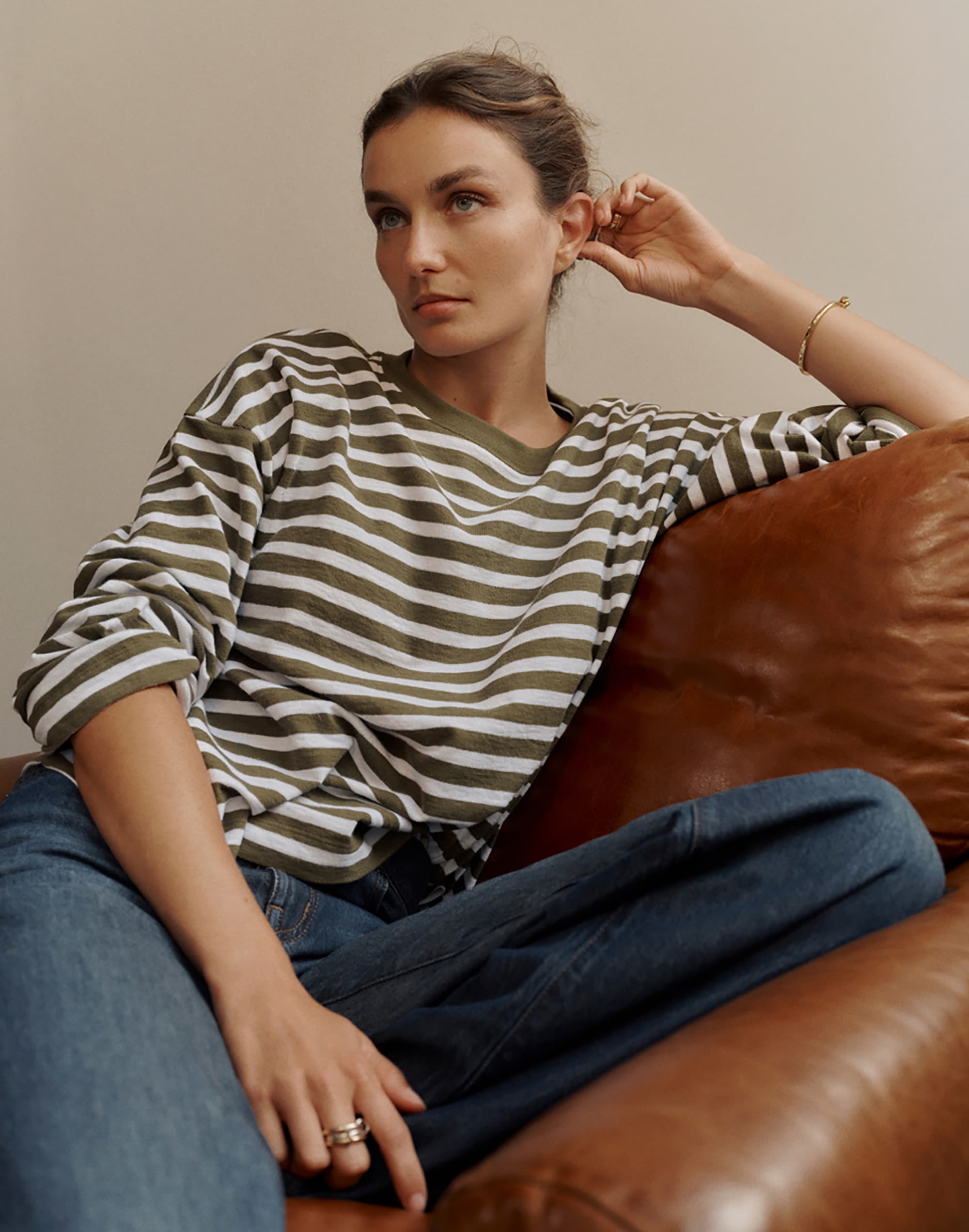 Easy Crewneck Long-Sleeve Tee