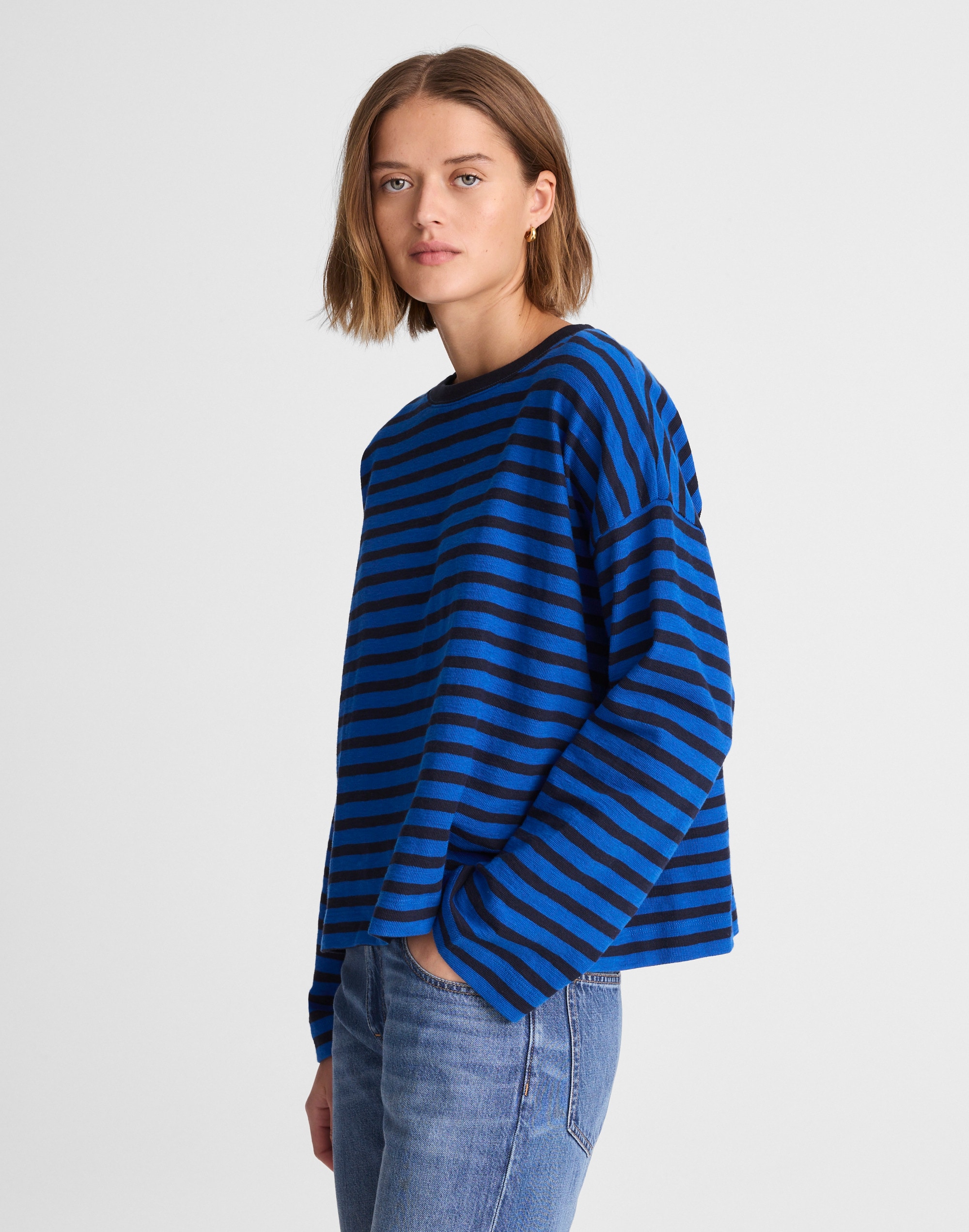 Easy Crewneck Long-Sleeve Tee