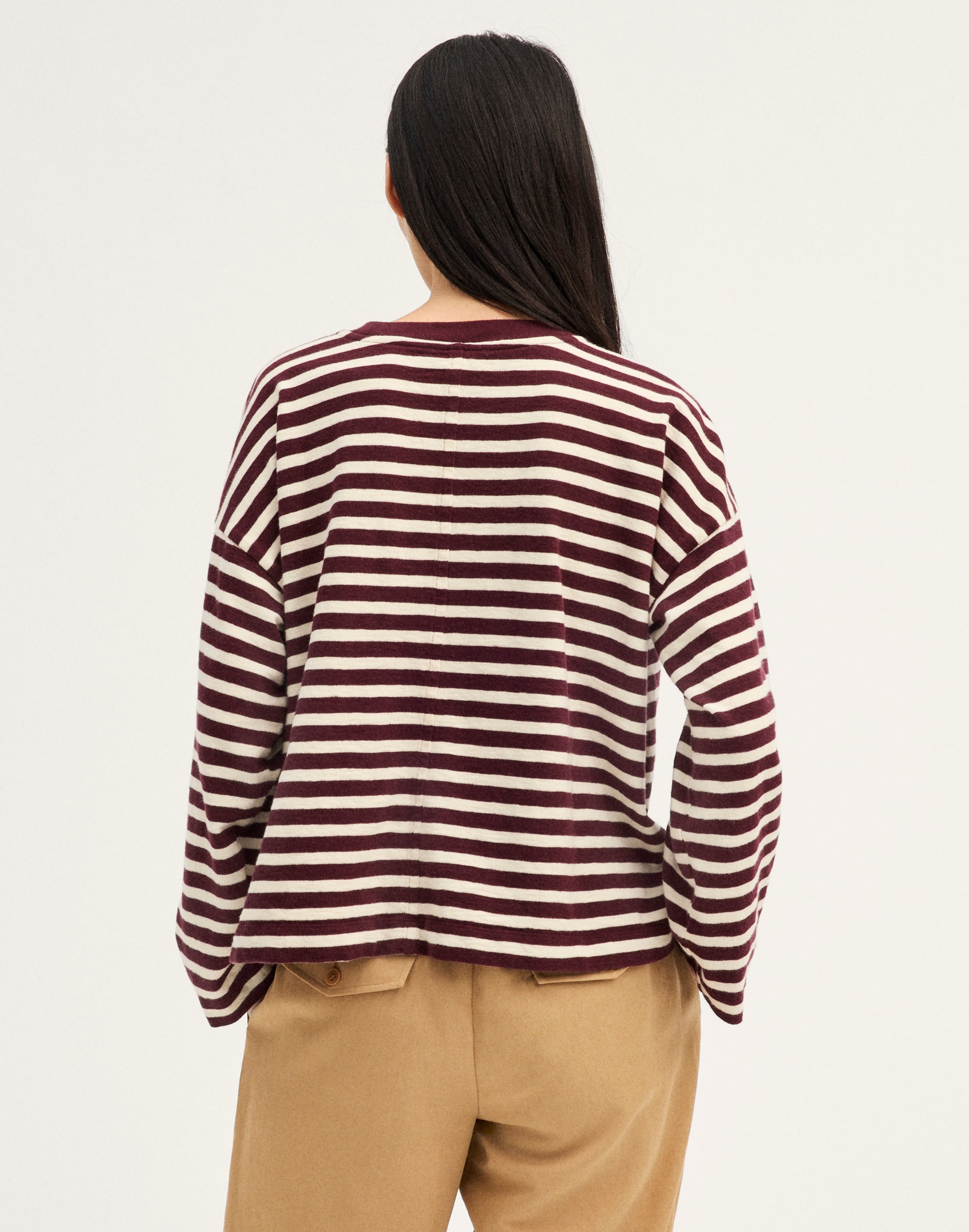 Easy Crewneck Long-Sleeve Tee in Sunday Slub