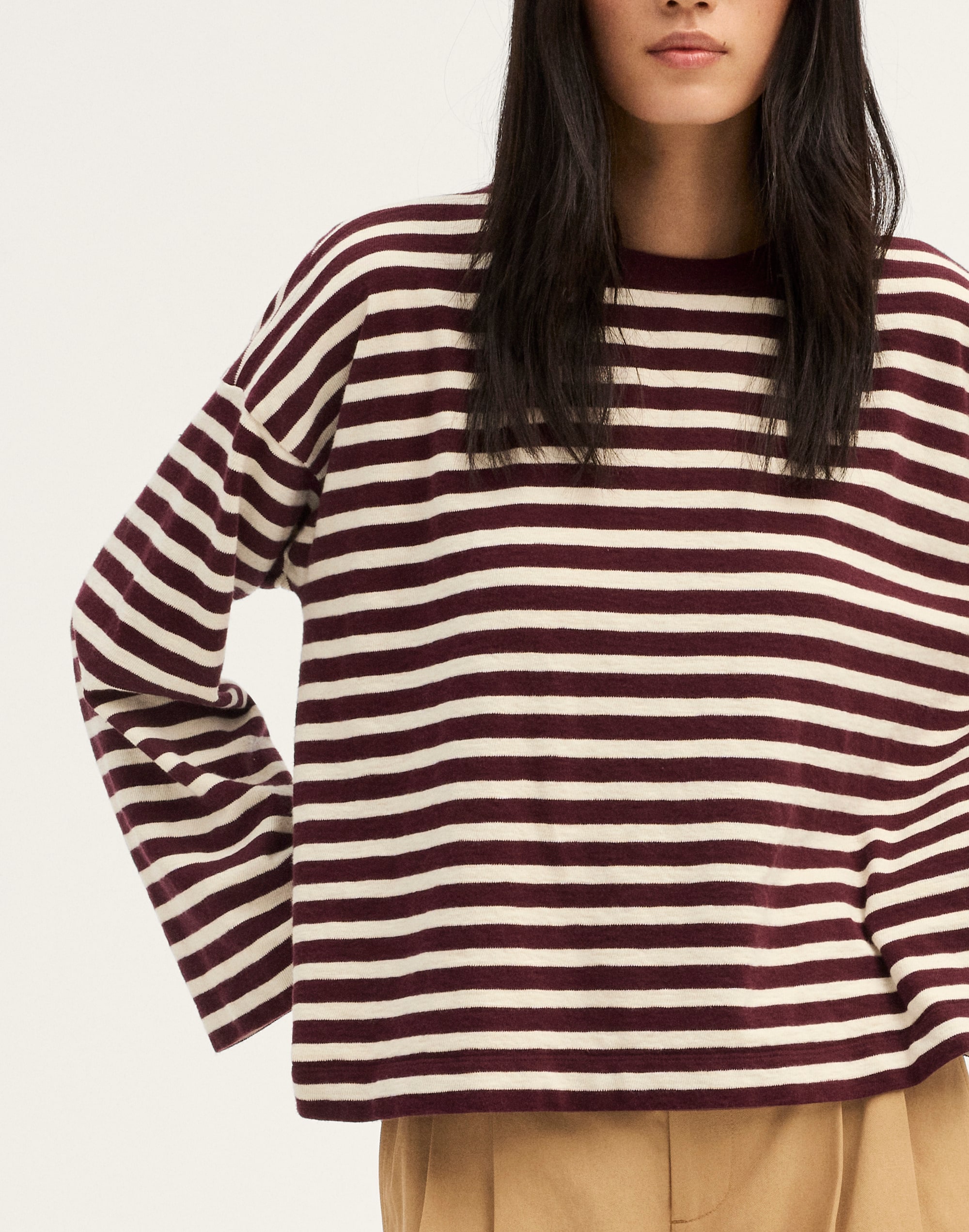 Easy Crewneck Long-Sleeve Tee in Sunday Slub