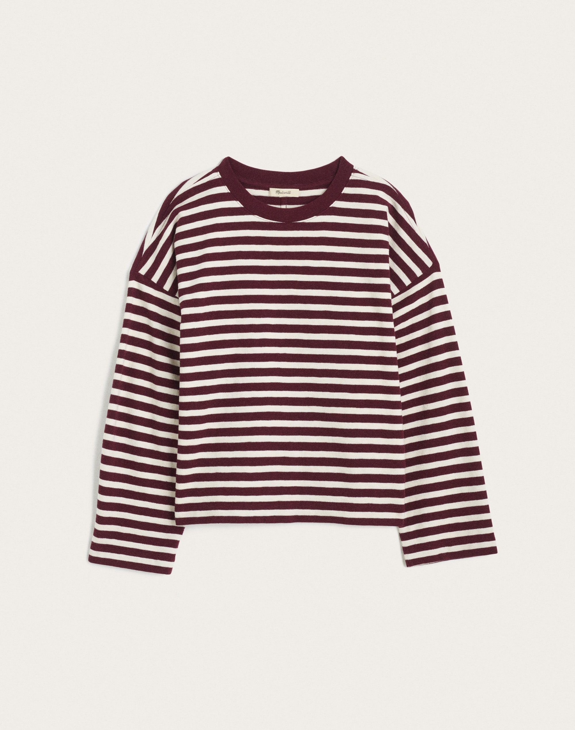 Easy Crewneck Long-Sleeve Tee in Sunday Slub