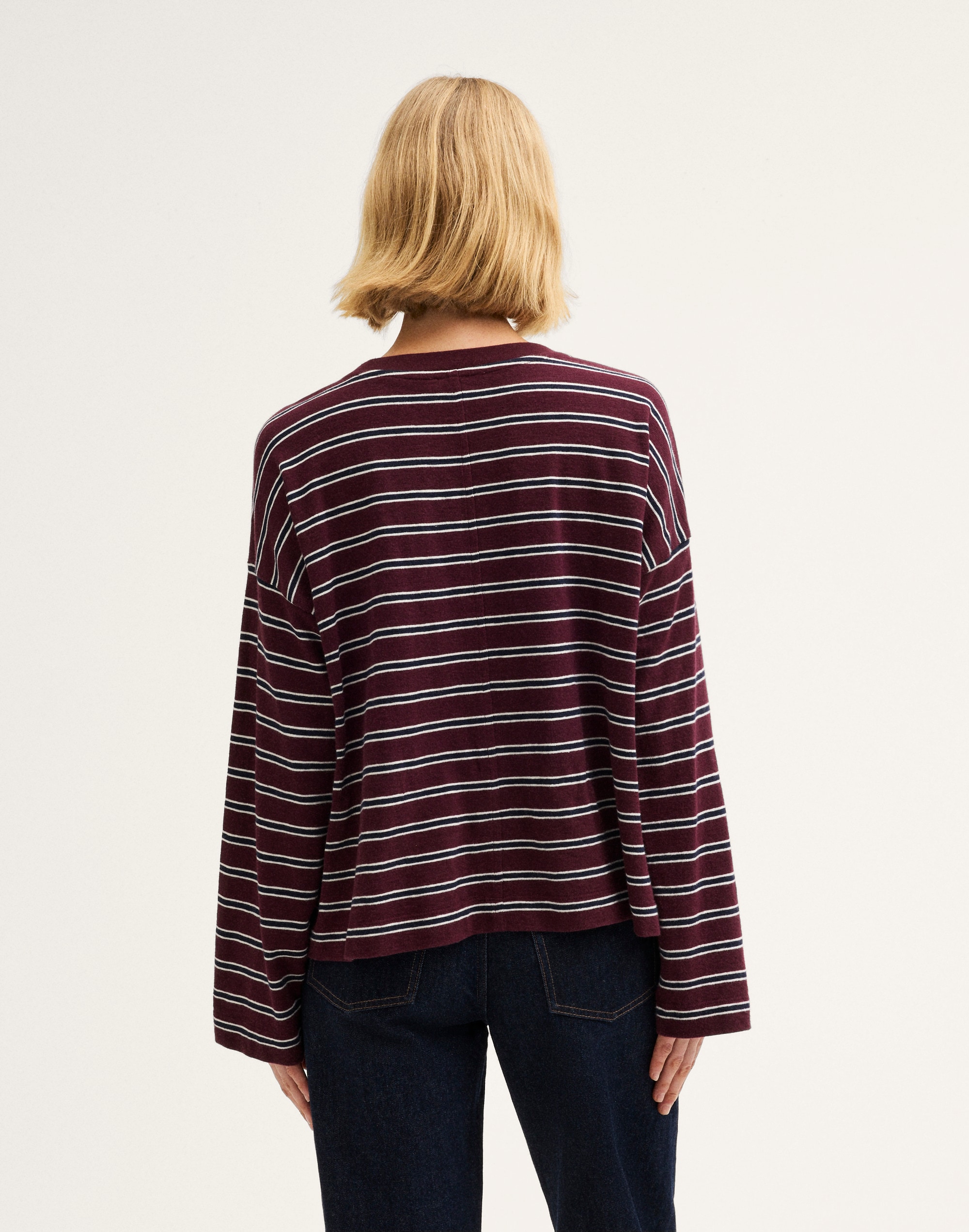 Easy Crewneck Long-Sleeve Tee in Sunday Slub