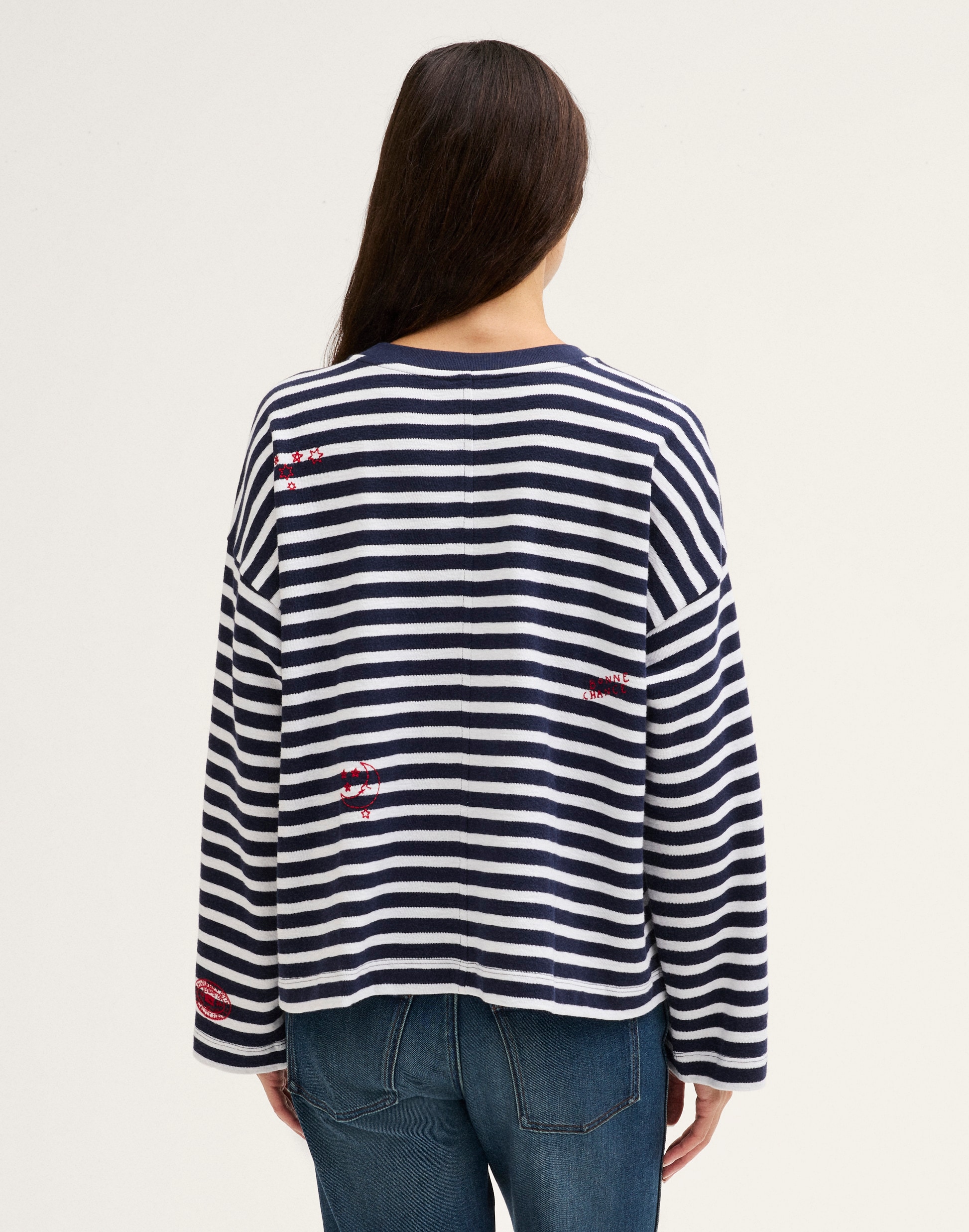 Easy Crewneck Long-Sleeve Tee in Sunday Slub