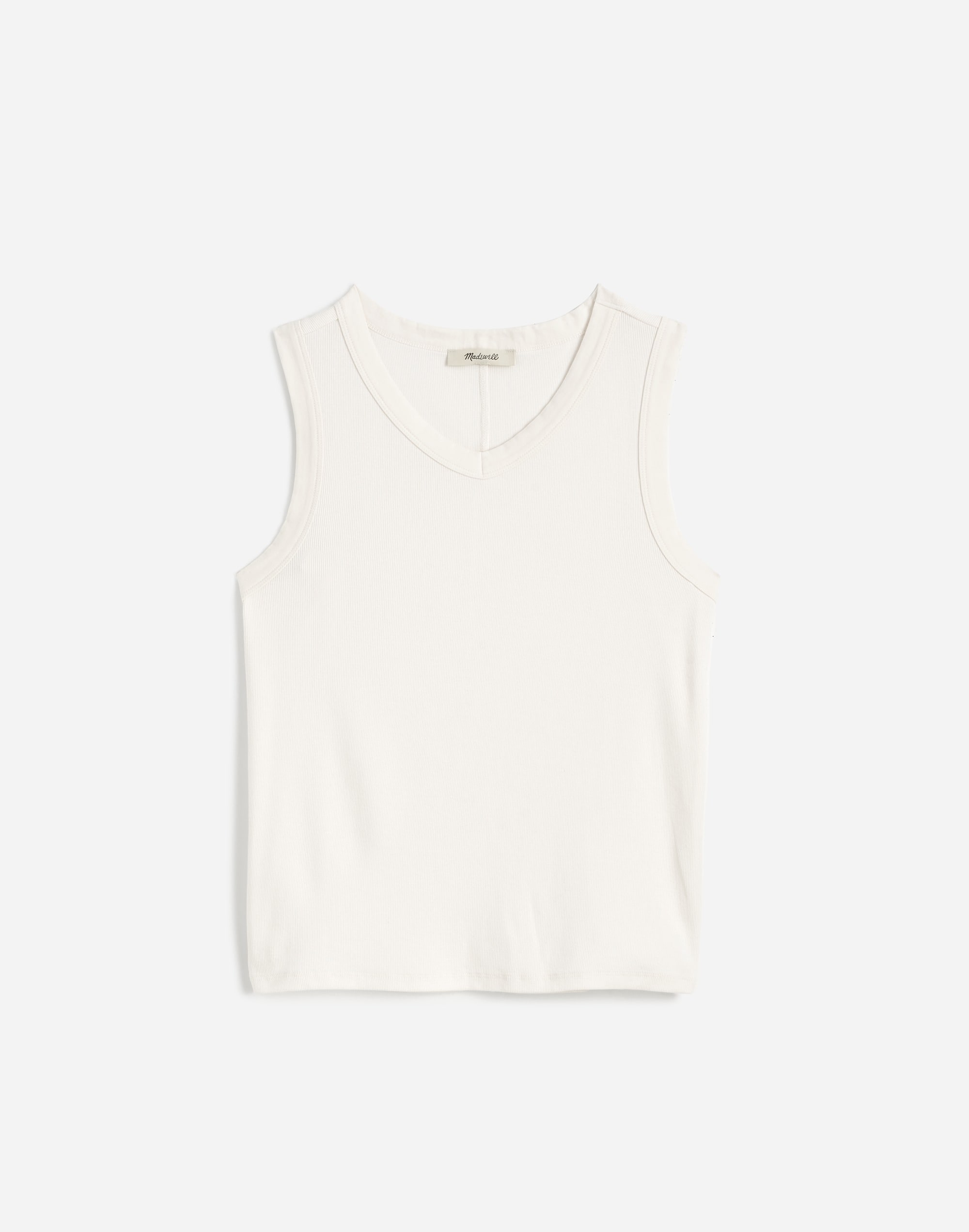 (Re)generative Cotton Ribbed High V-Neck Tank