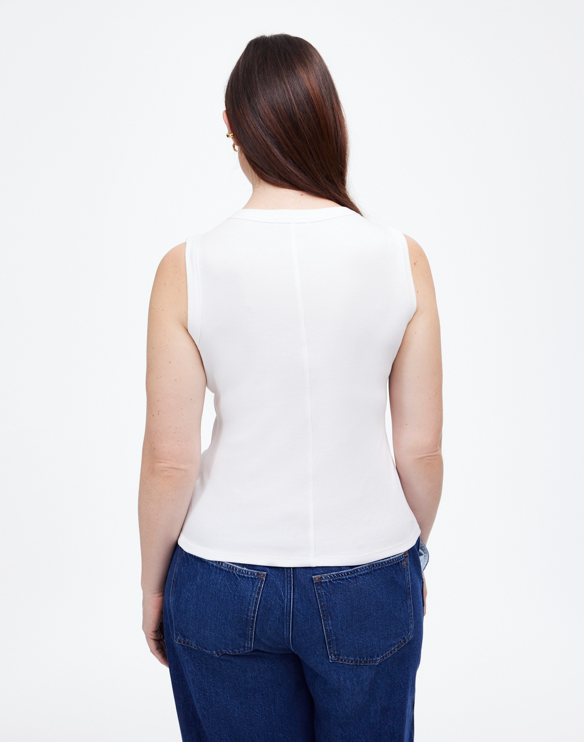 (Re)generative Cotton Ribbed High V-Neck Tank