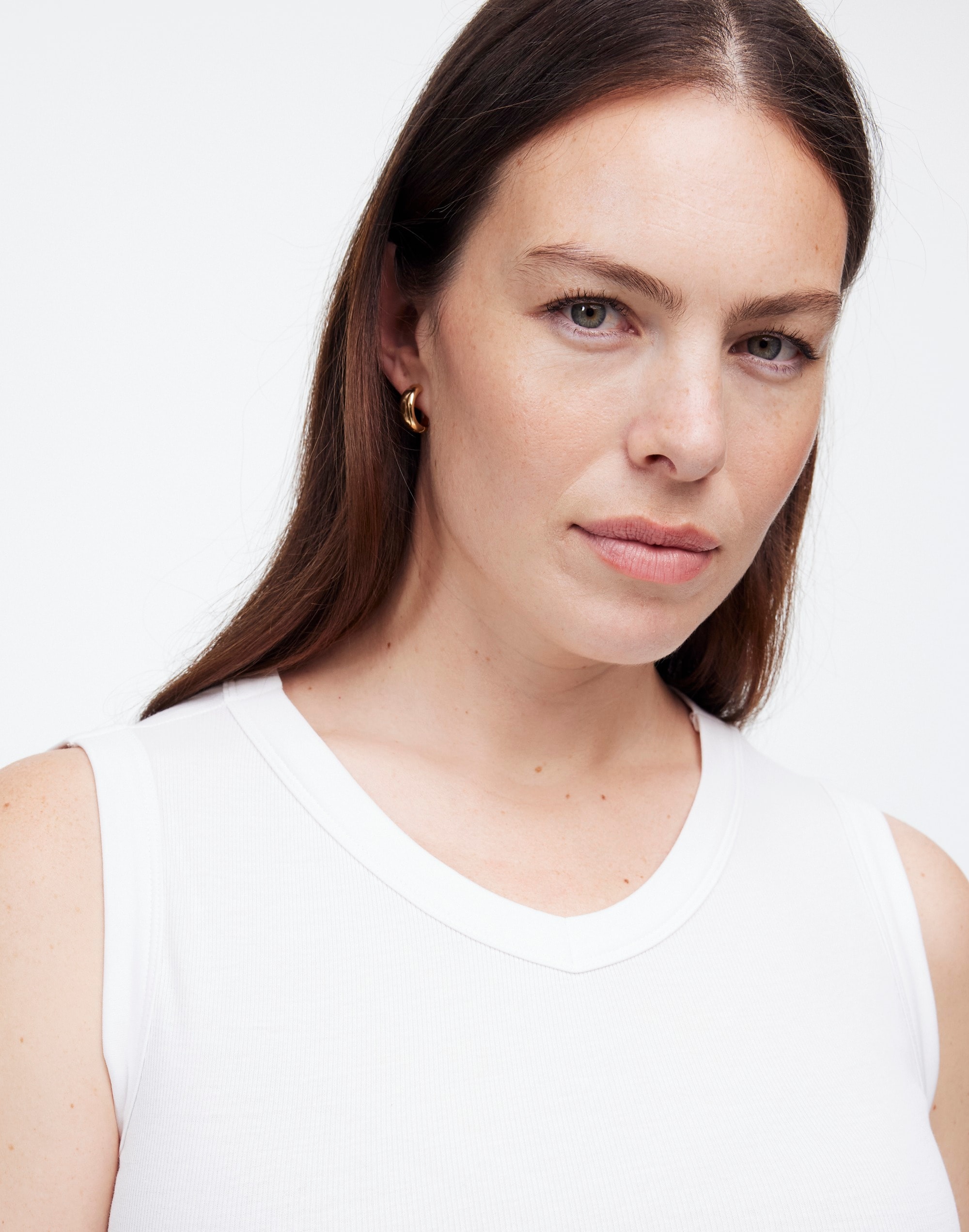 (Re)generative Cotton Ribbed High V-Neck Tank