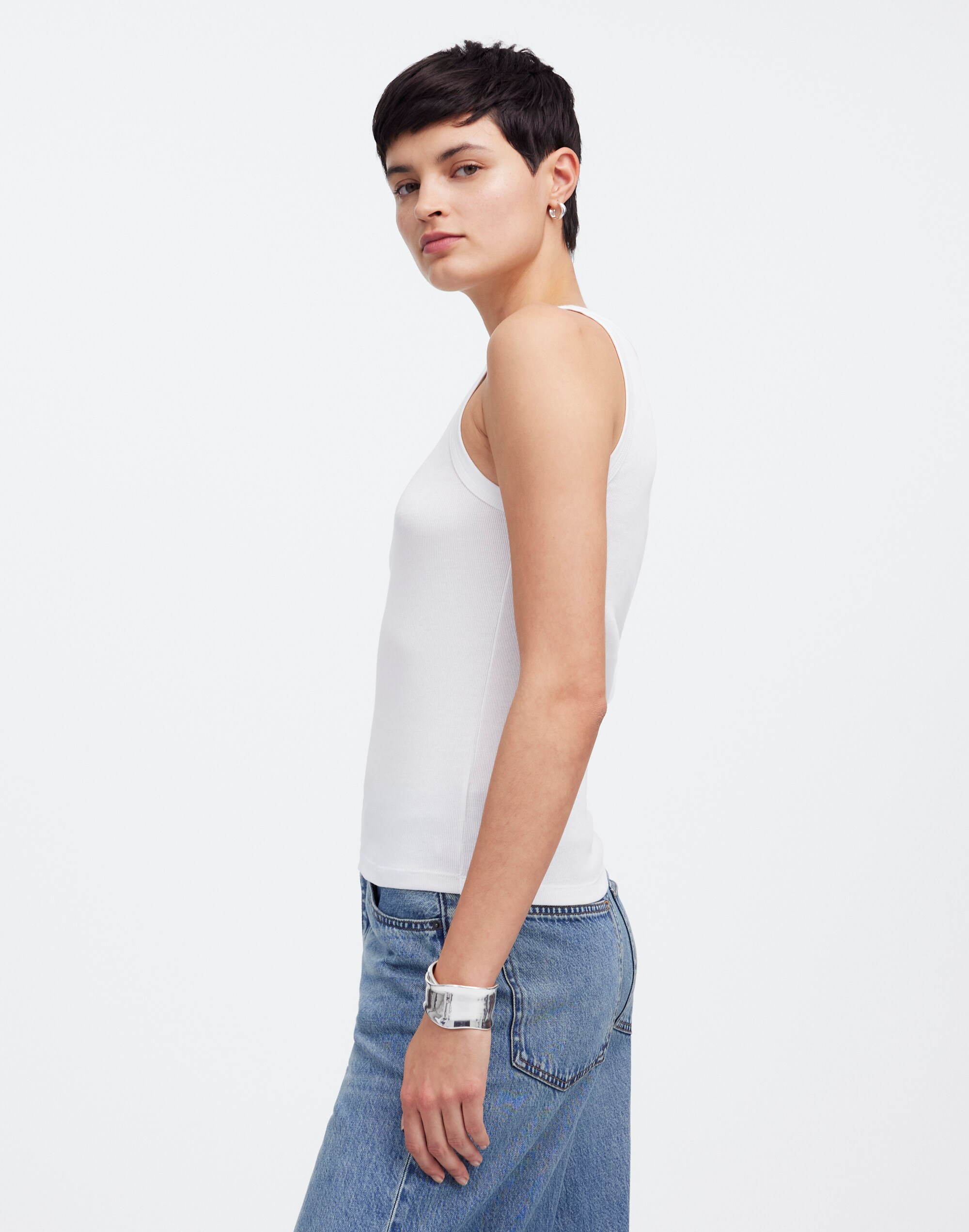 (Re)generative Cotton Essential High-Neck Tank