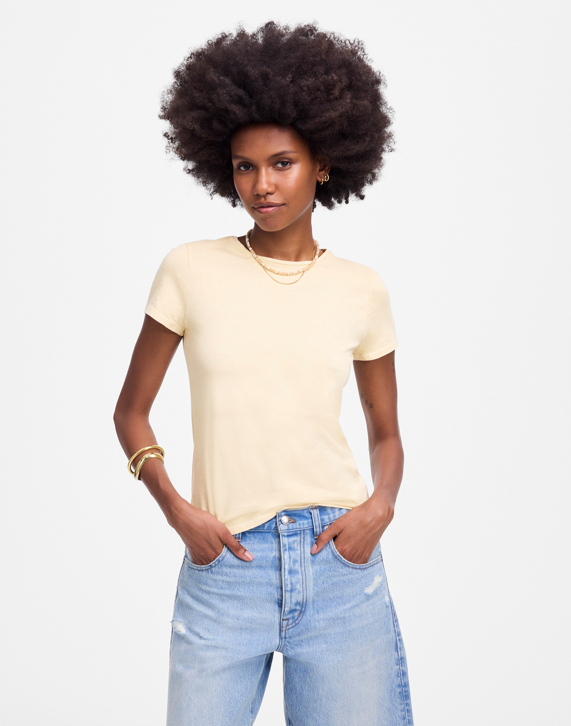 essential slim tee in lightweight cotton
