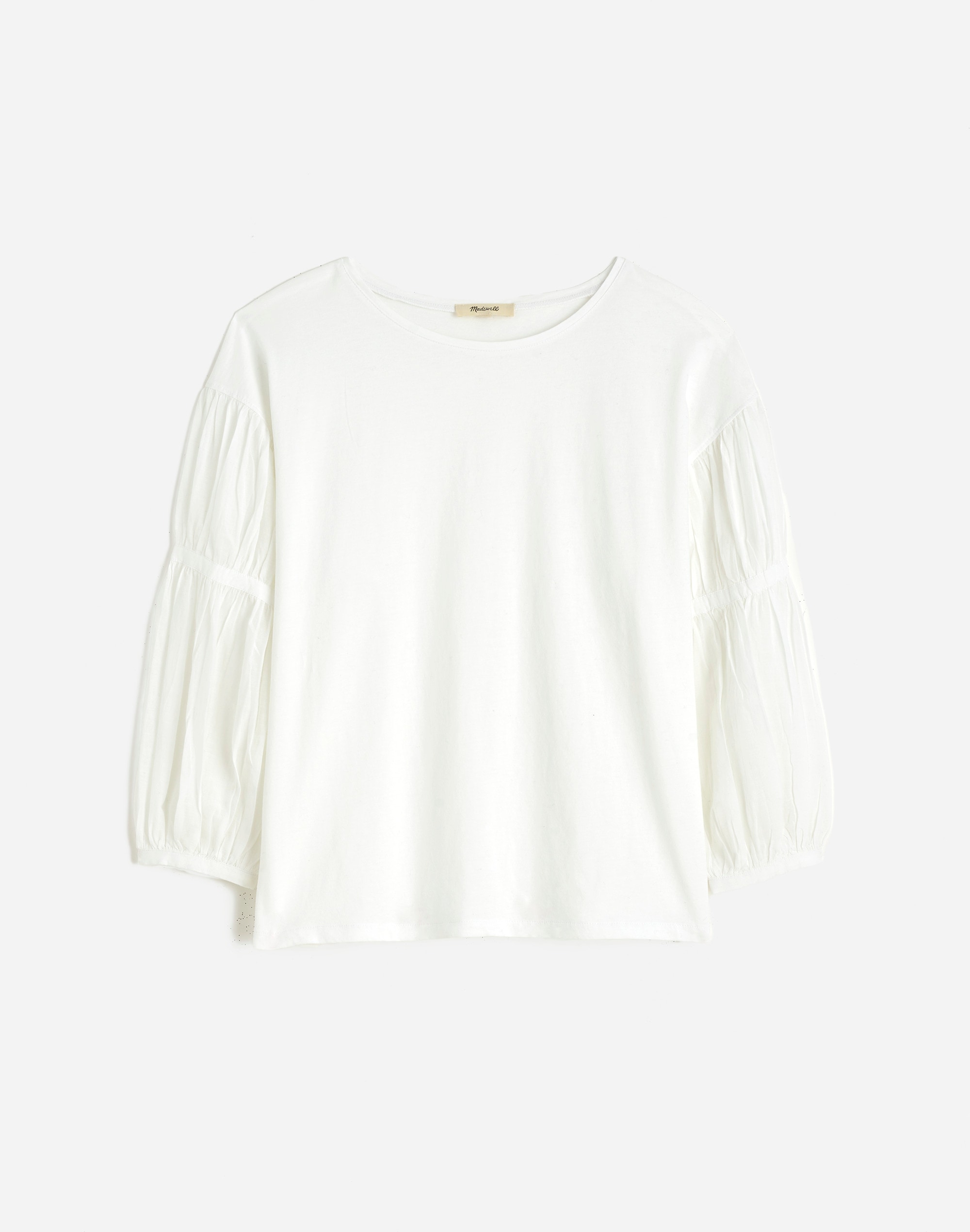 Puff-Sleeve Drop-Shoulder Knit Top | Madewell