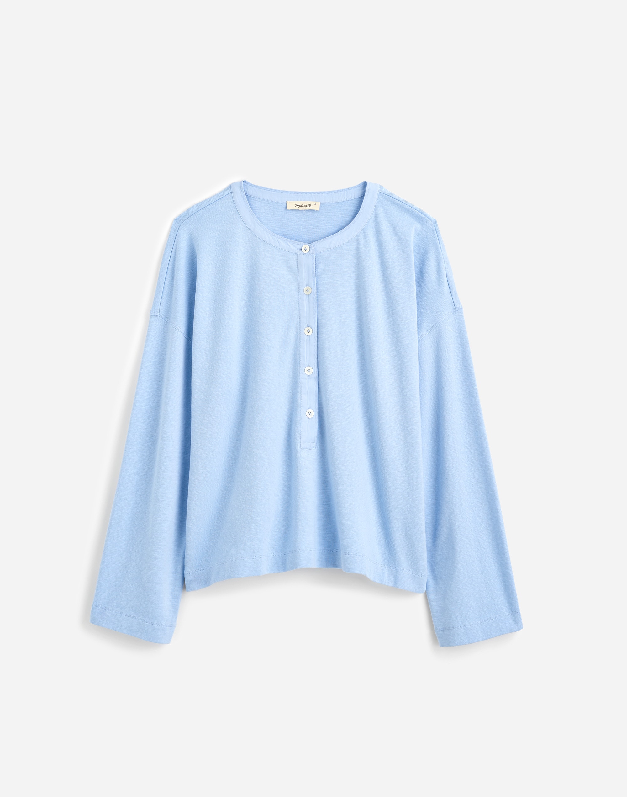 Relaxed Henley Long-Sleeve Tee