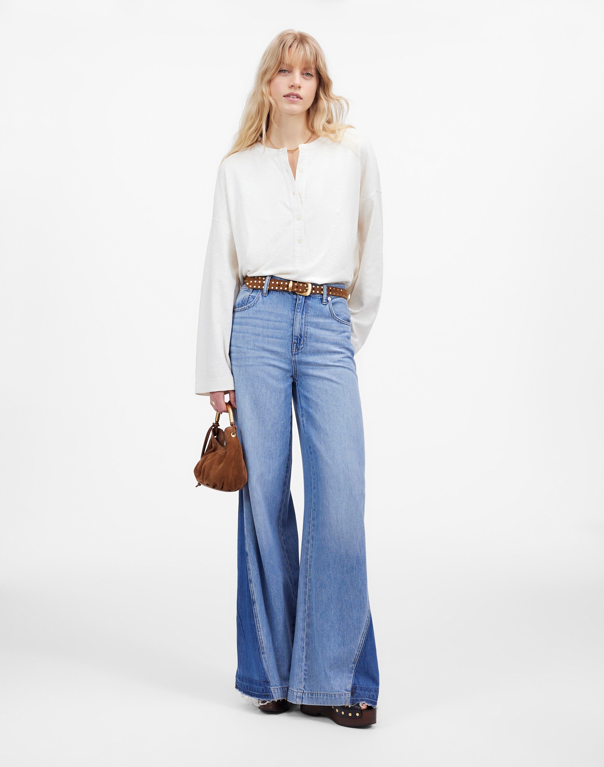 Relaxed Henley Long-Sleeve Tee