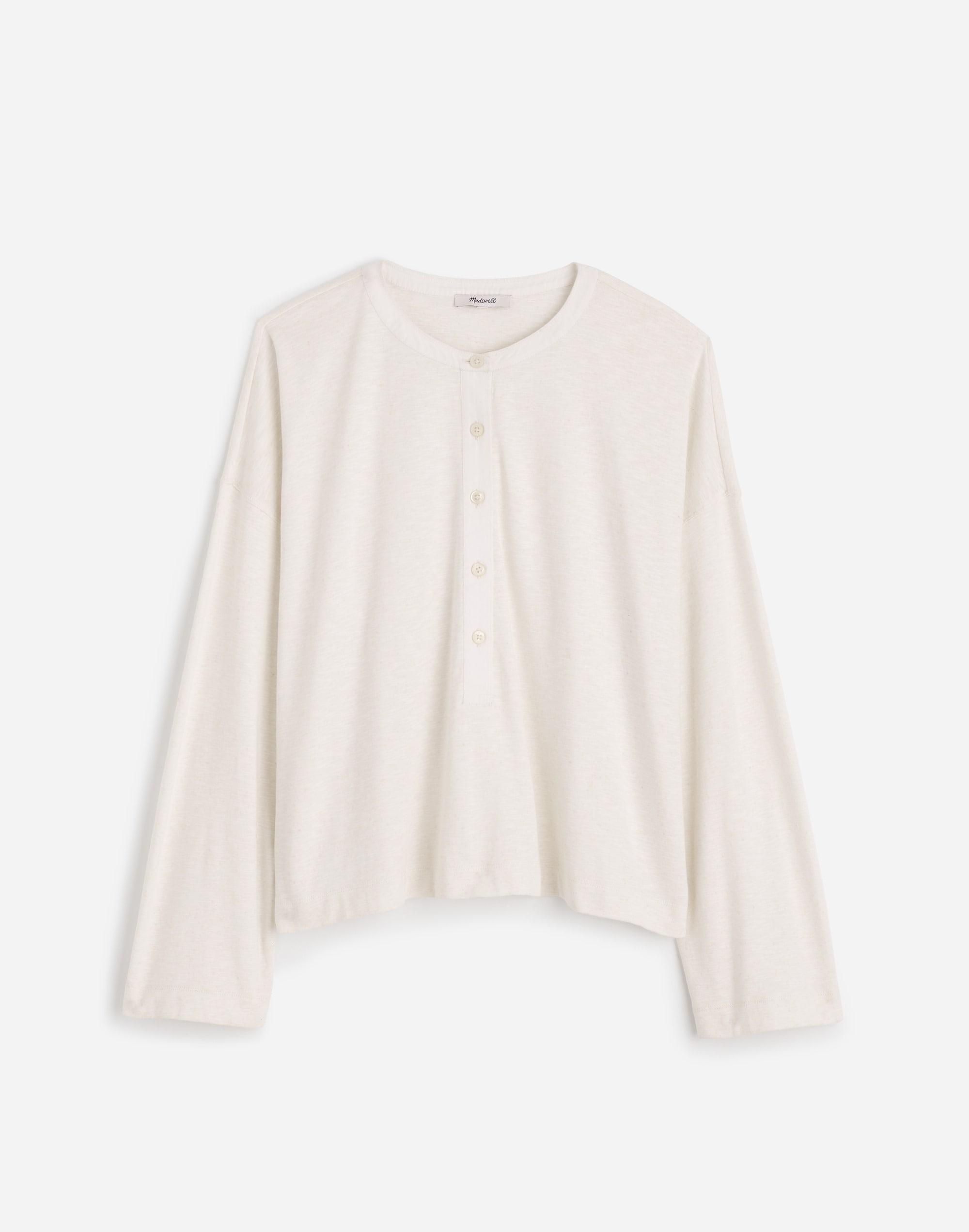 Relaxed Henley Long-Sleeve Tee