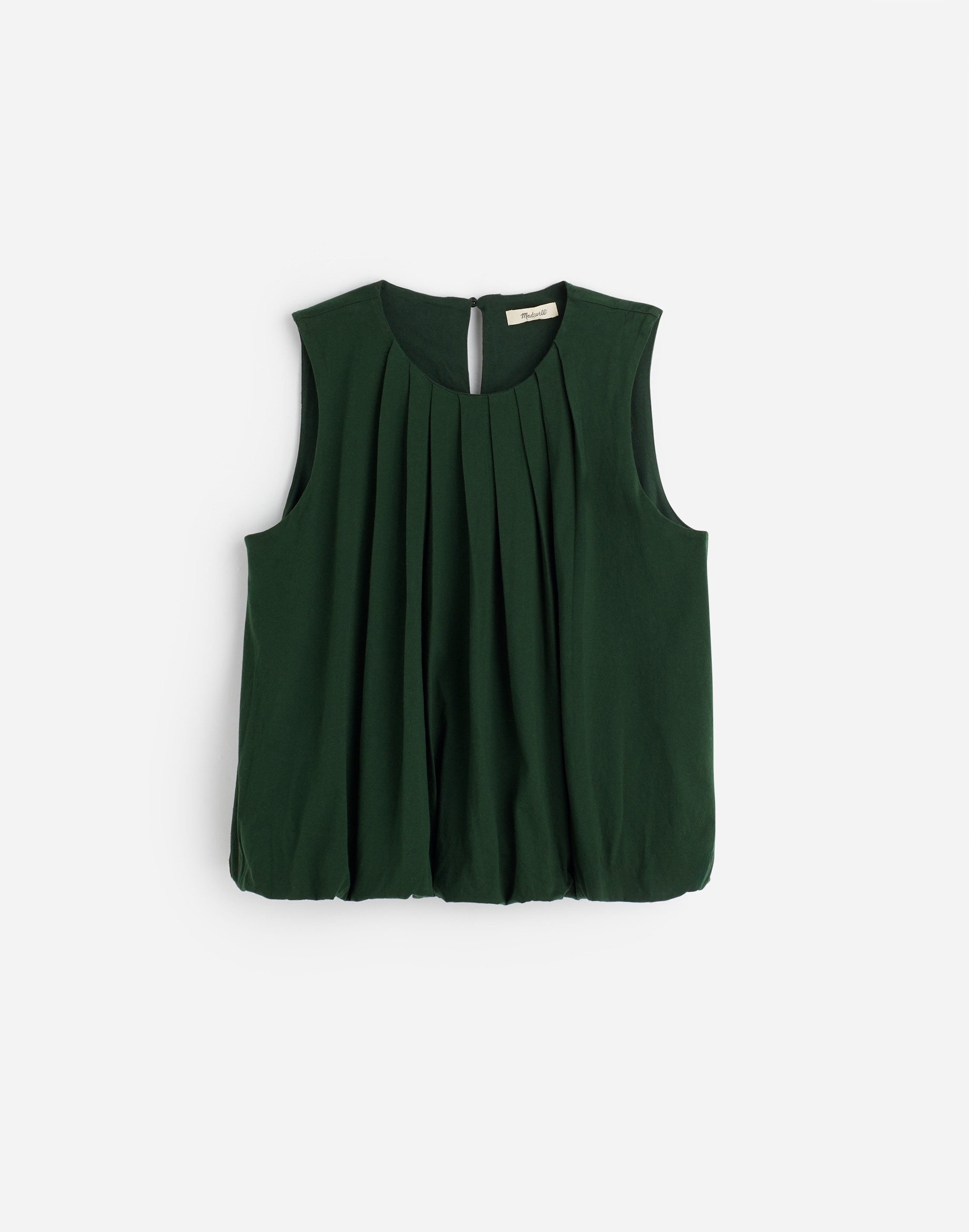 Sleeveless Crewneck Bubble Top