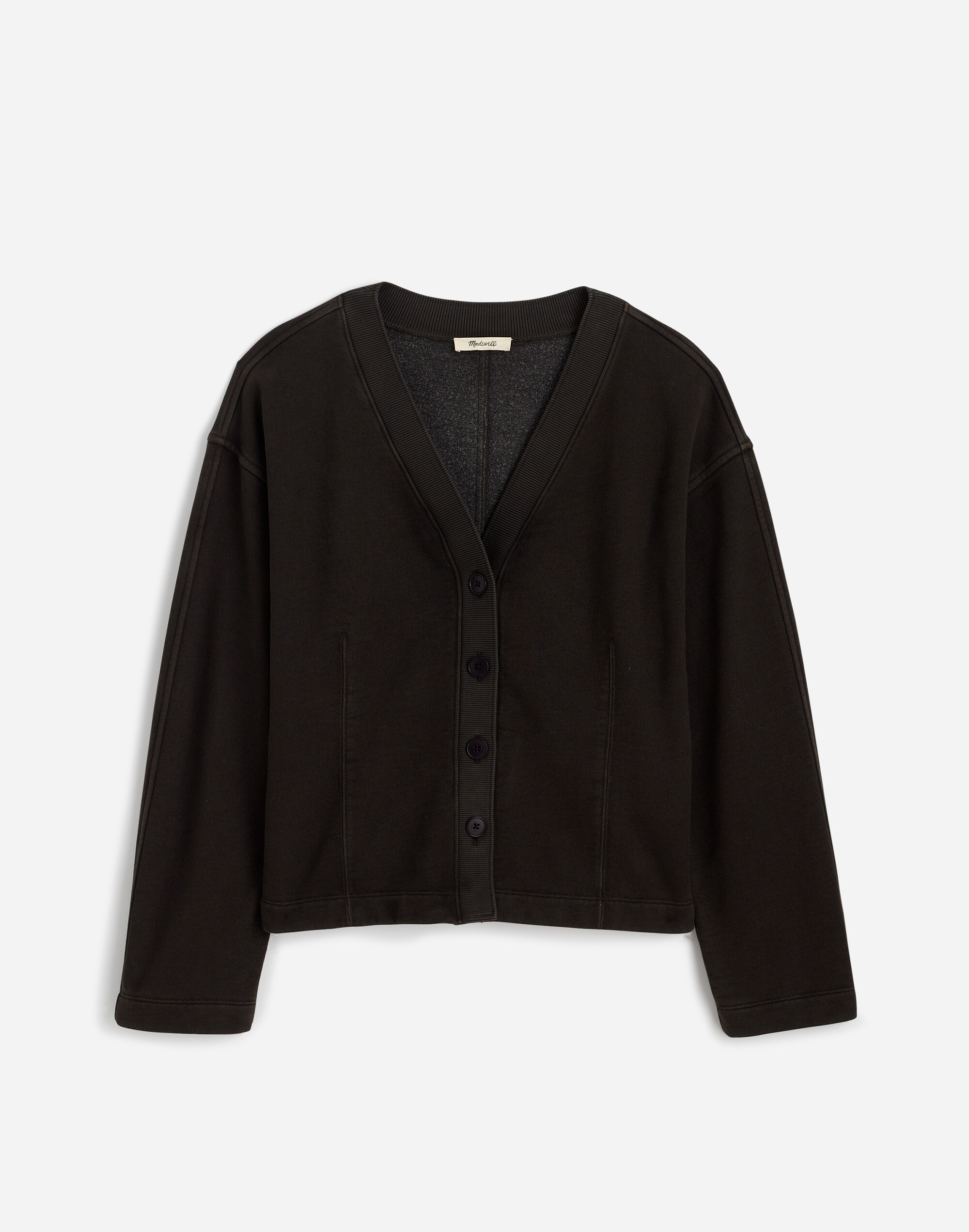 Darted Cardigan Sweatshirt