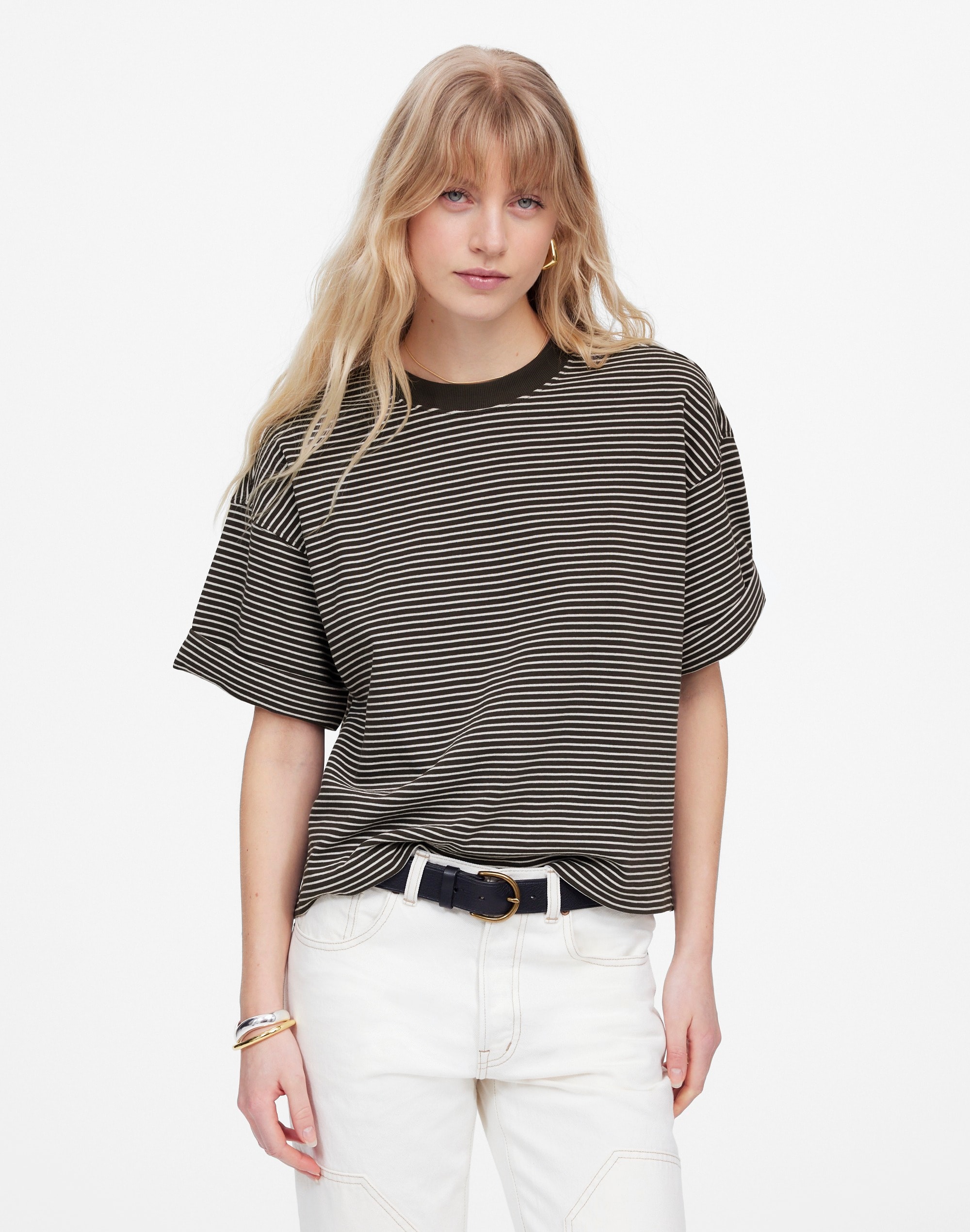 Sweatshirt Tee in Stripe