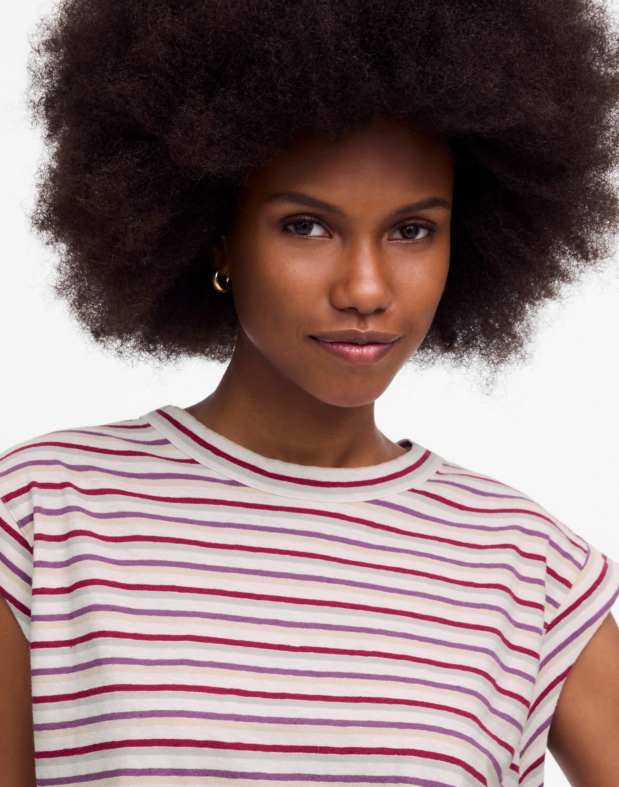 Boxy Muscle Tee in Stripe