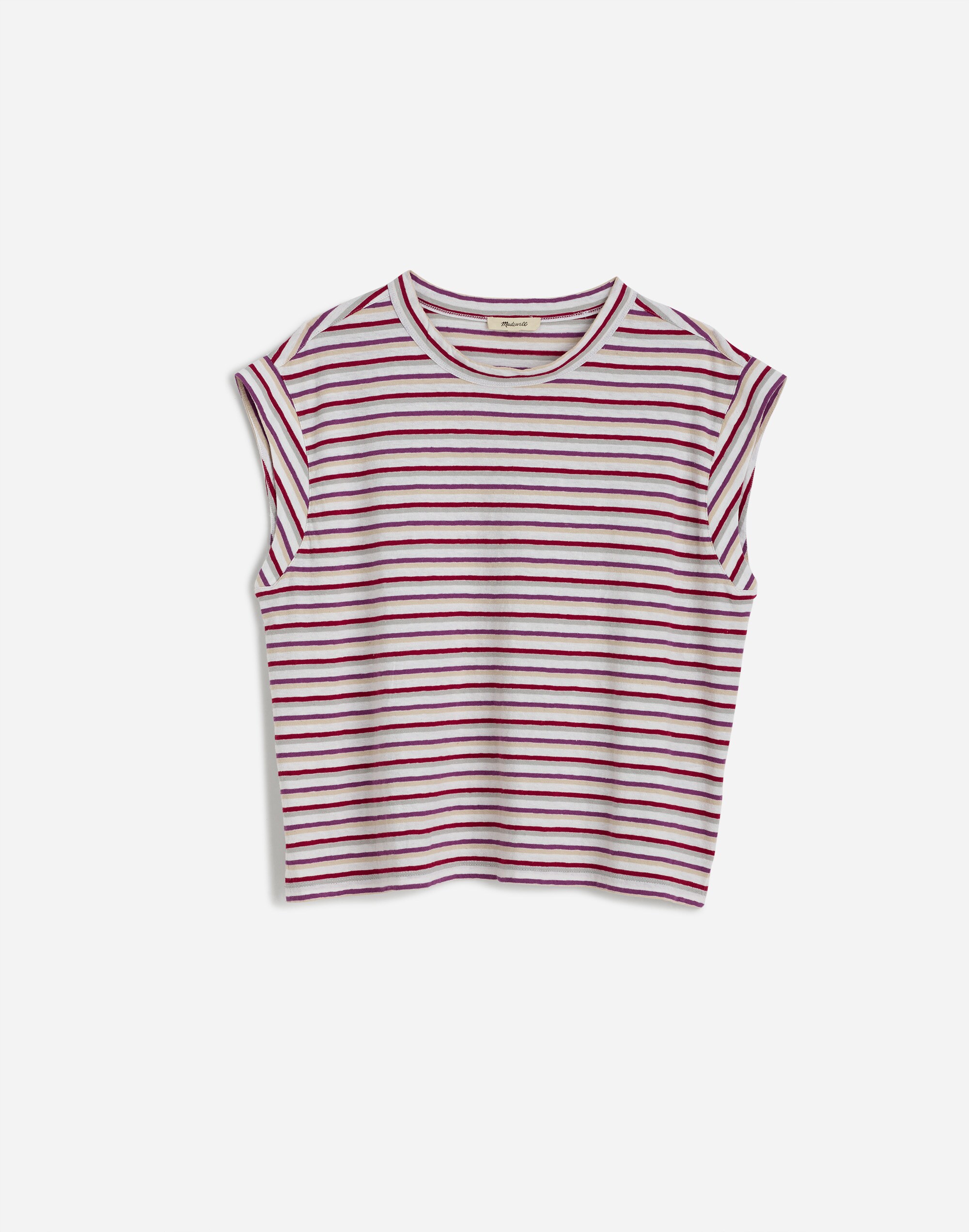 Boxy Muscle Tee in Stripe