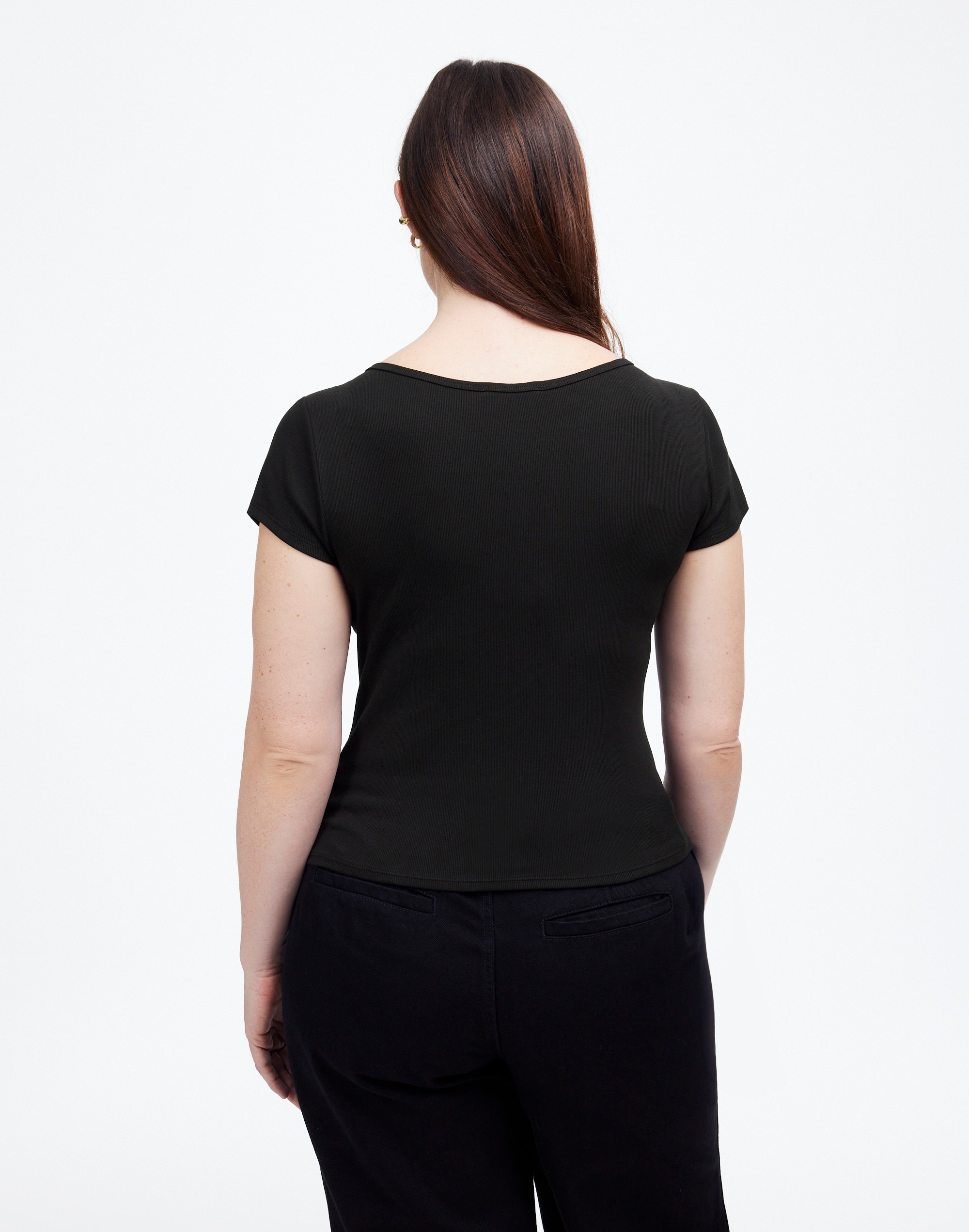 (Re)generative Cotton Ribbed Cap-Sleeve Tee