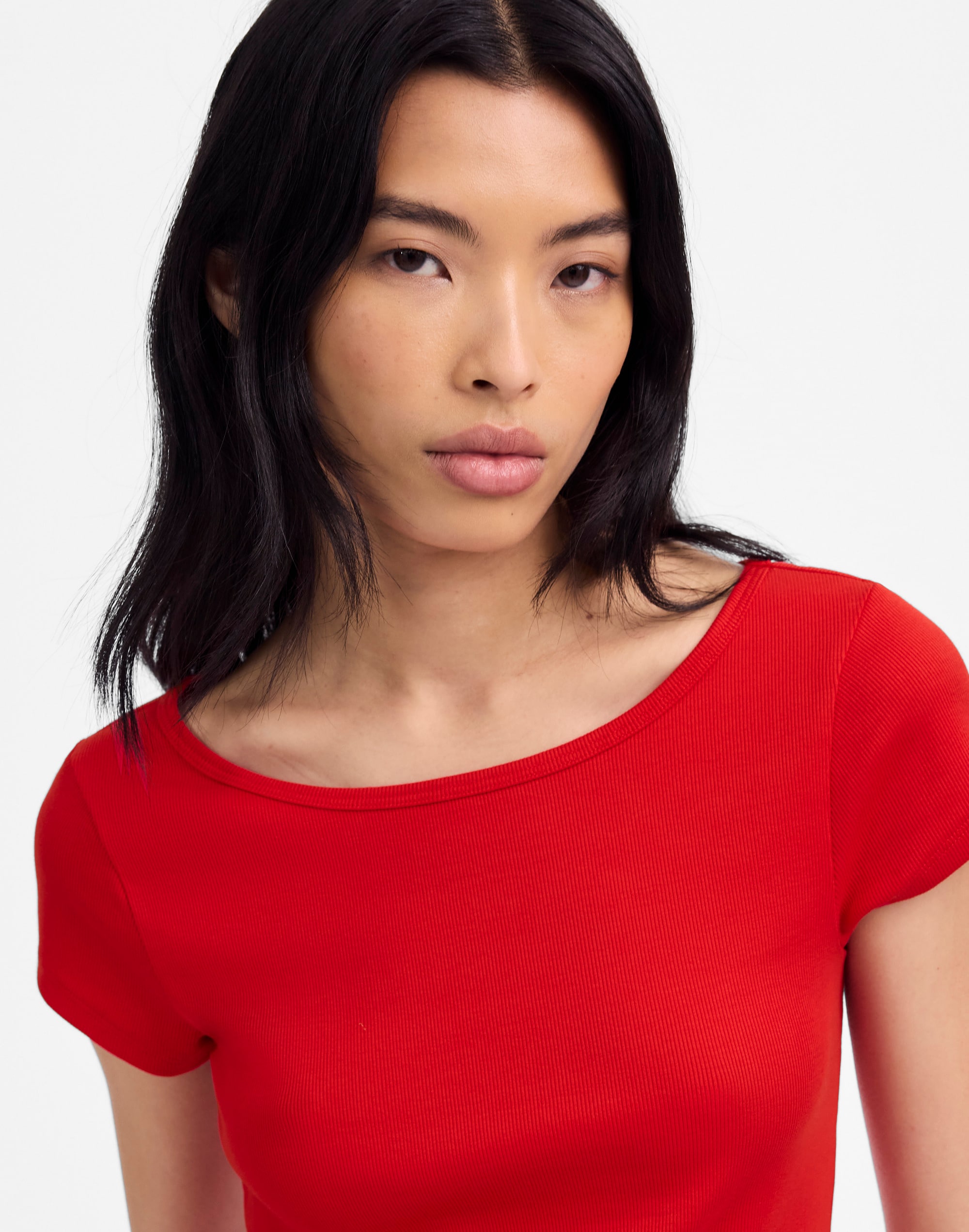 (Re)generative Cotton Ribbed Cap-Sleeve Tee