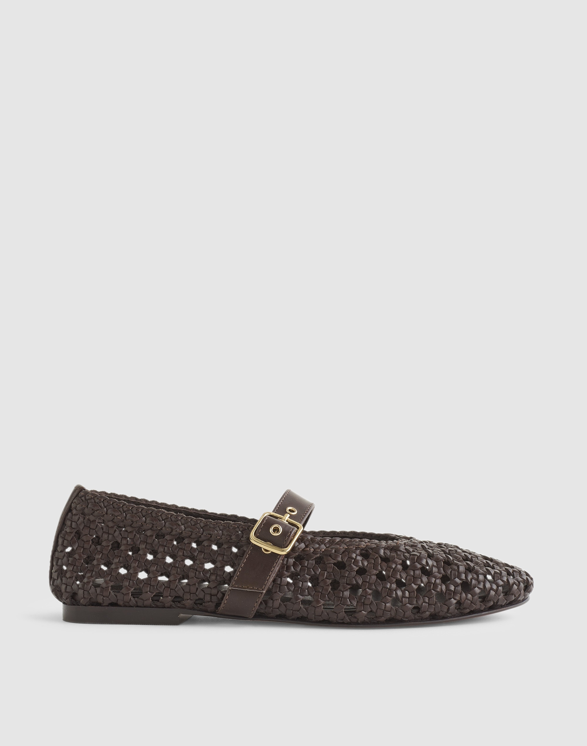 the remy mary jane flat in woven leather